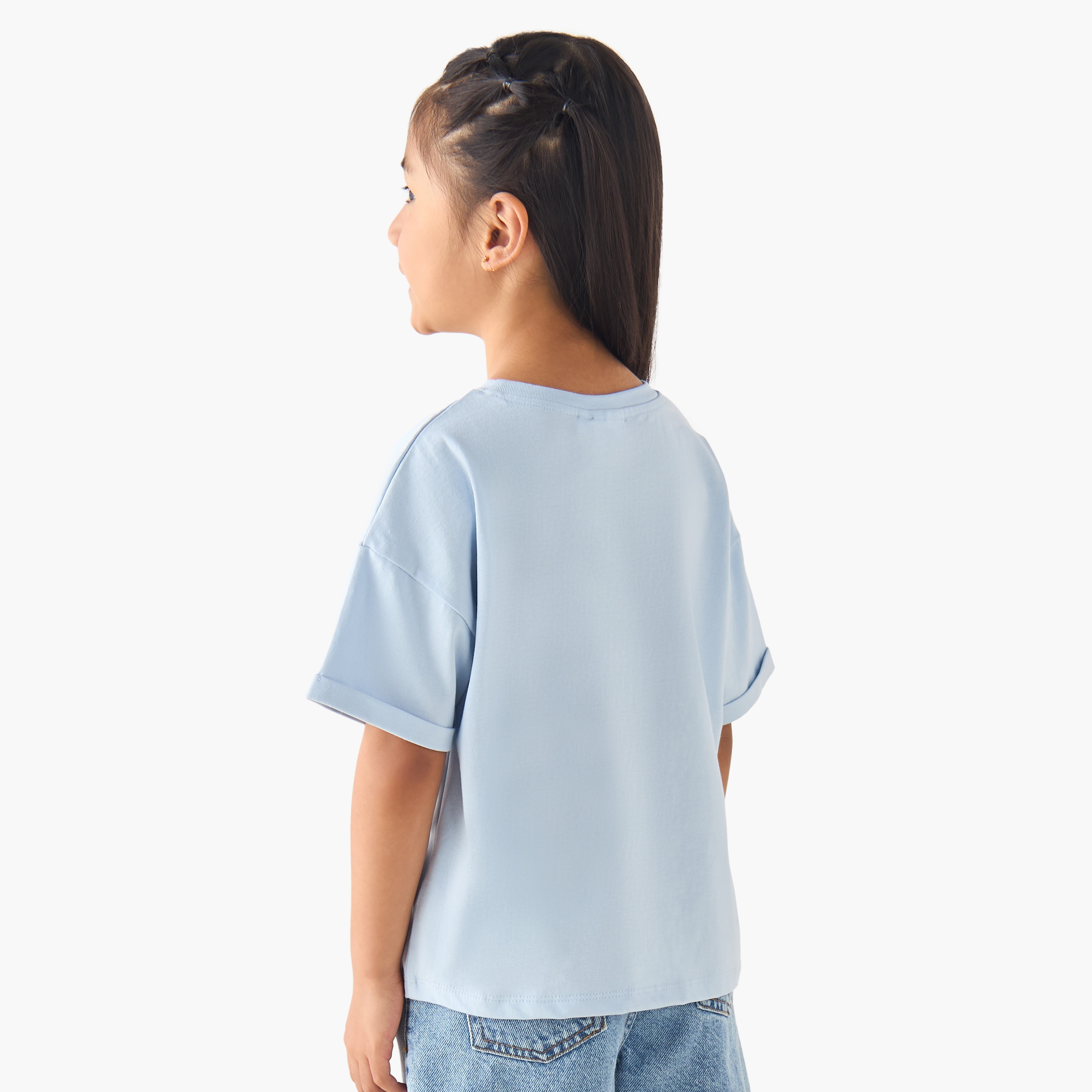 Sanrio Crew Neck Short Sleeves T-shirt with Hello Kitty and Friends Print-girls-clothing-tshirts-image-3