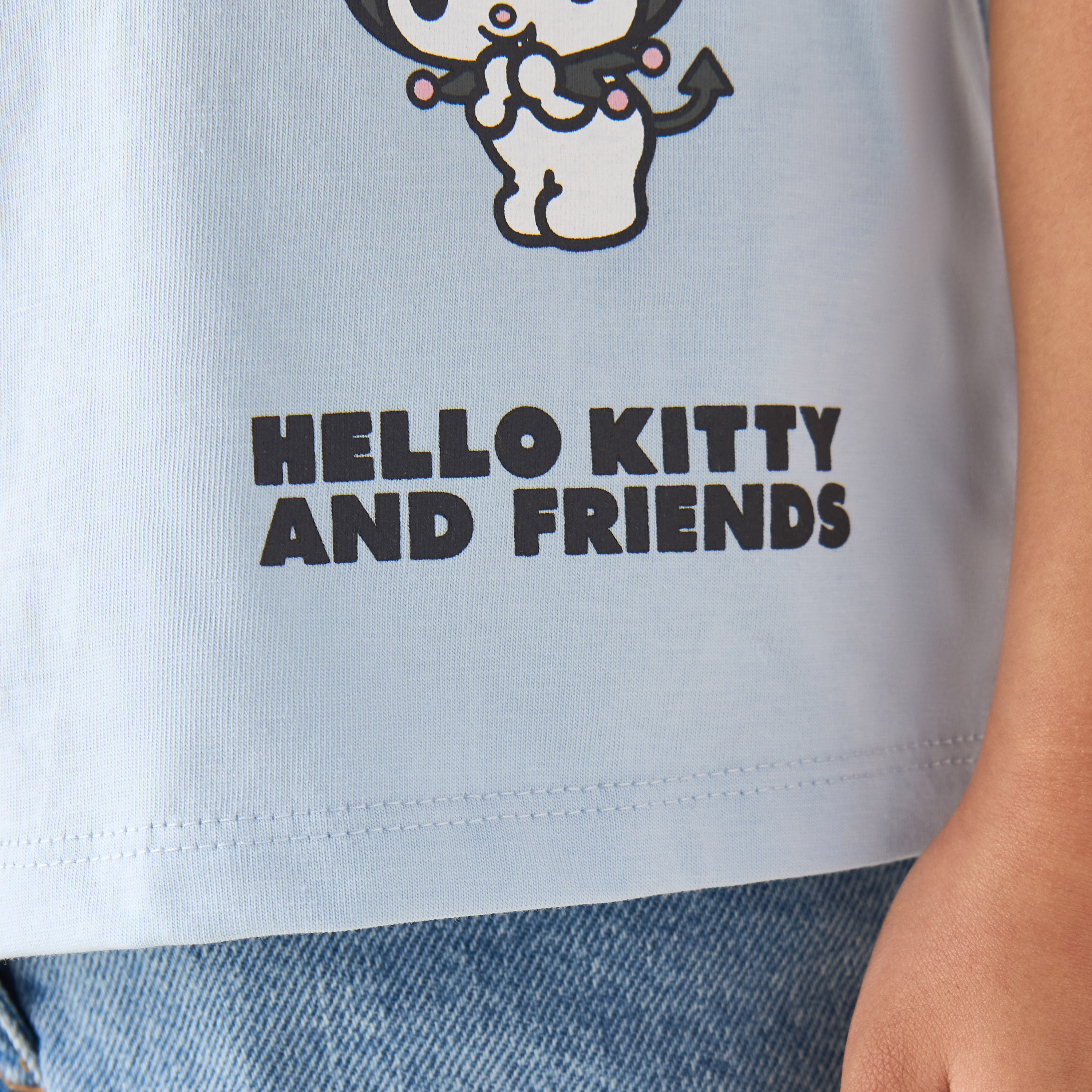 Sanrio Crew Neck Short Sleeves T-shirt with Hello Kitty and Friends Print-girls-clothing-tshirts-image-5