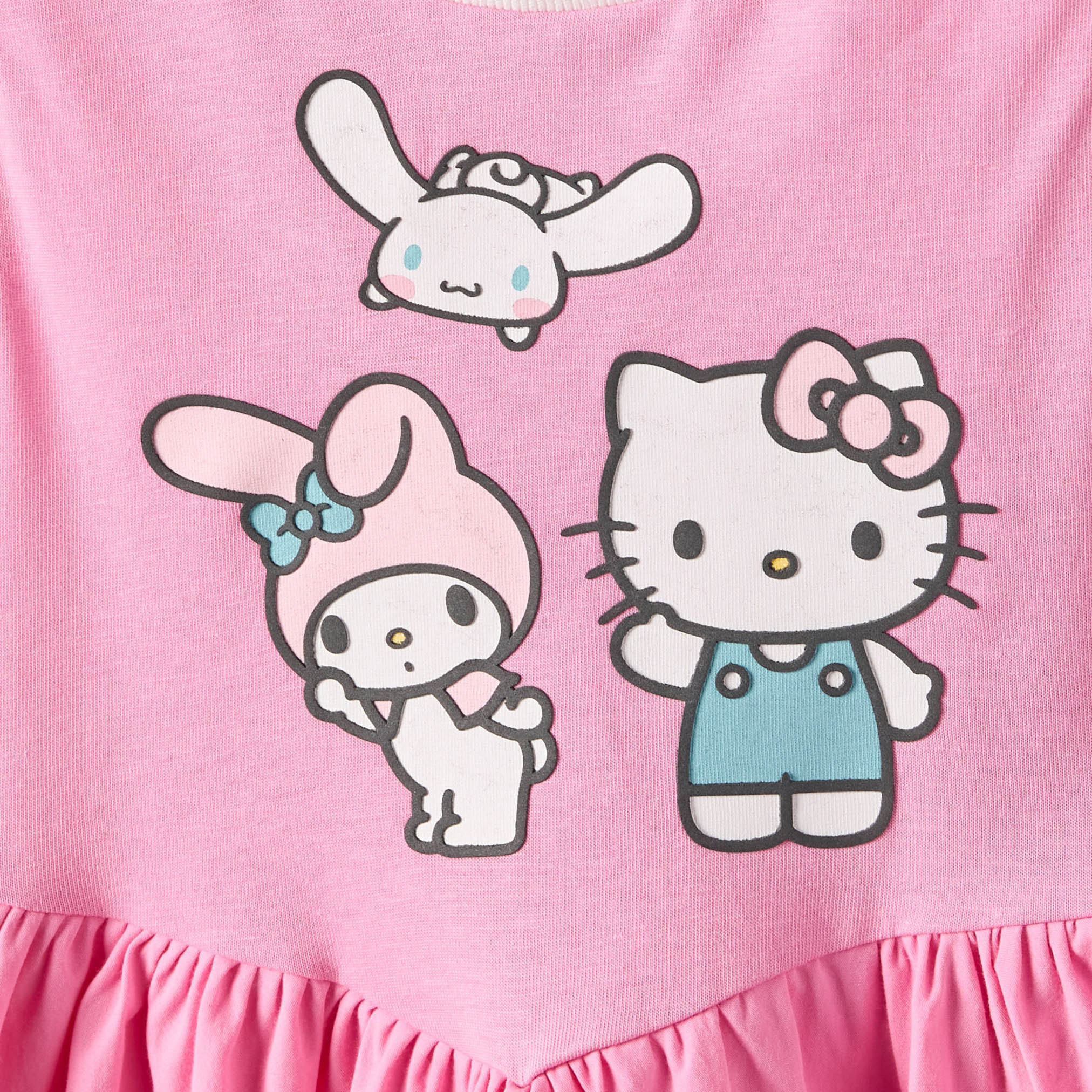 Sanrio Round Neck Sleeveless Knee-Length Dress with Hello Kitty and Friends Print-girls-clothing-dressesandjumpsuits-image-4