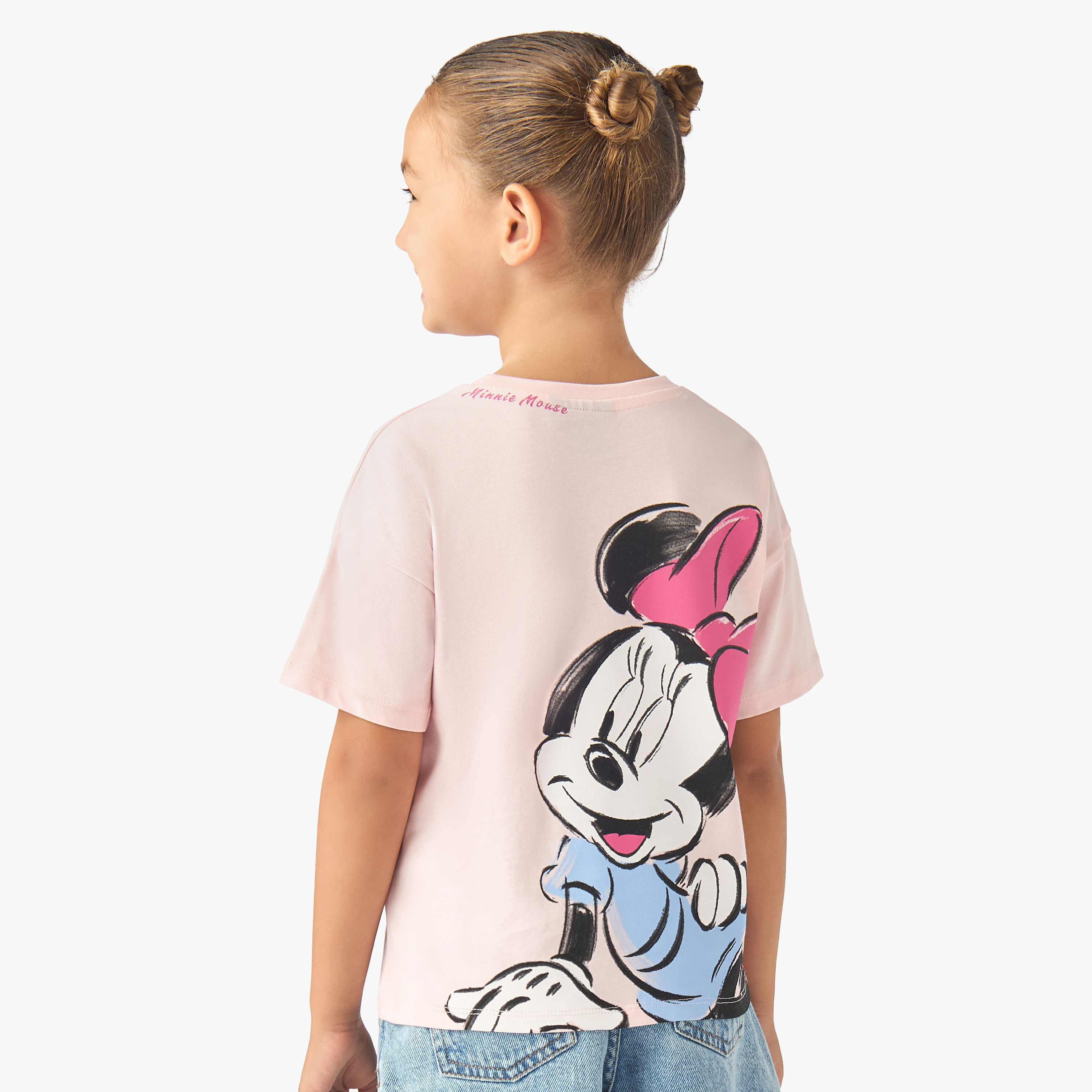 تيشيرت بياقة ضيقة وأكمام قصيرة وطبعات من ديزني-girls-clothing-tshirts-image-5