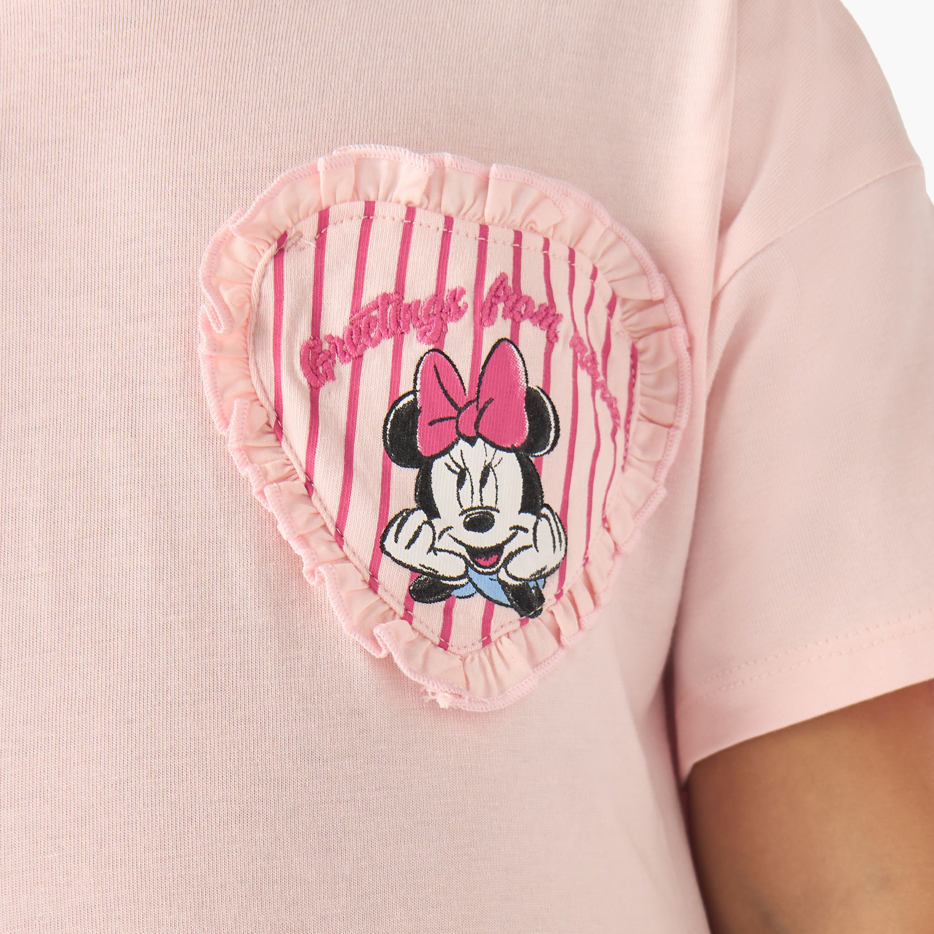 تيشيرت بياقة ضيقة وأكمام قصيرة وطبعات من ديزني-girls-clothing-tshirts-image-1