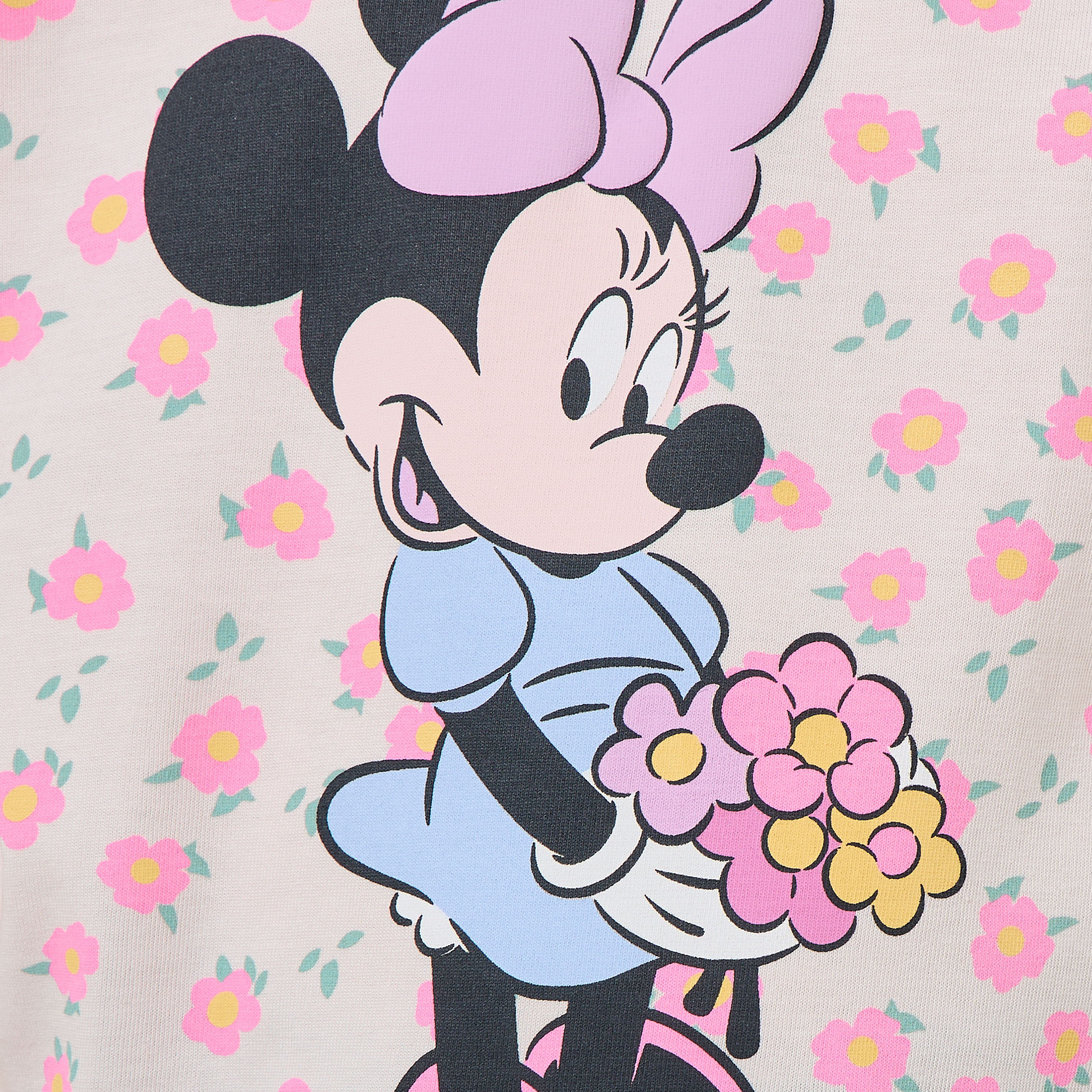 Disney Round Neck Short Sleeve T-shirt with Minnie Mouse Print-girls-clothing-tshirts-image-5