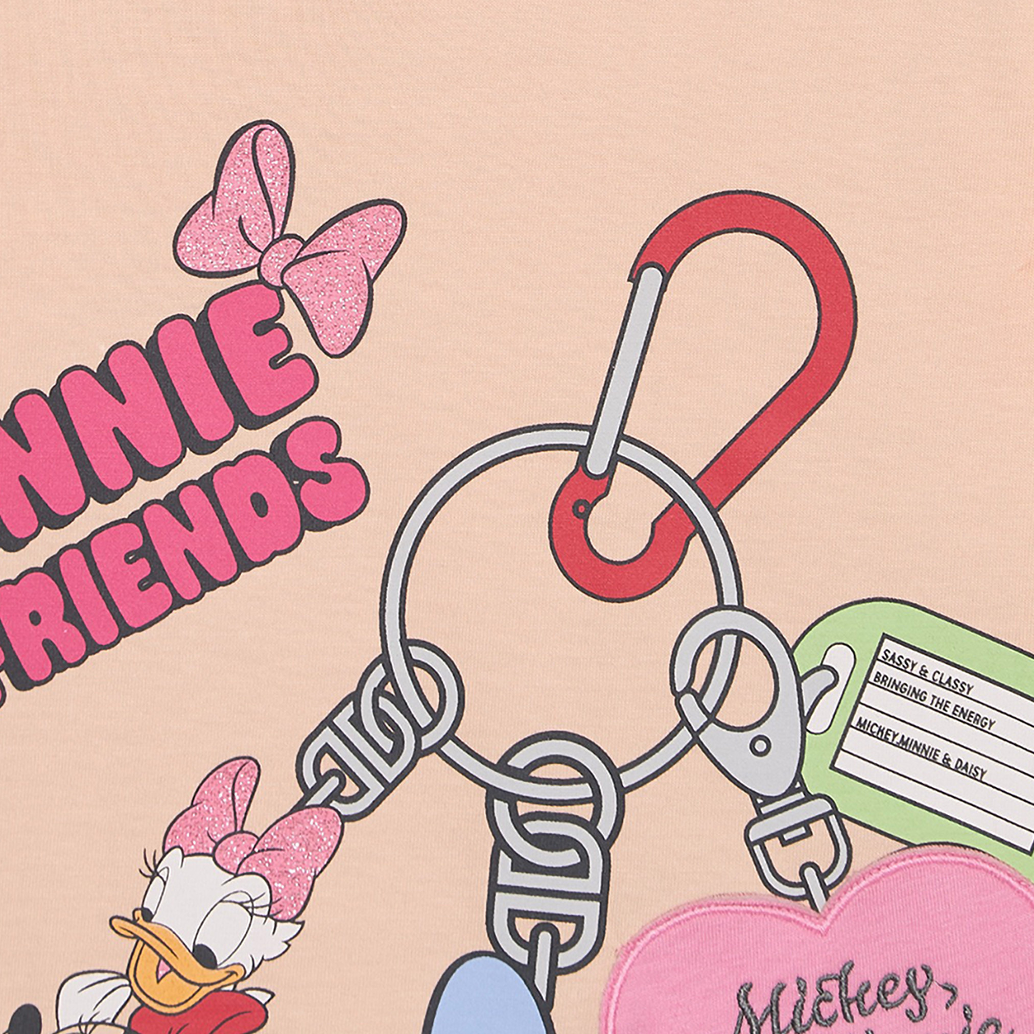 Disney Round Neck Short Sleeves T-shirt with Minnie Mouse and Friends Print-baby-girls-clothing-tshirts-image-4