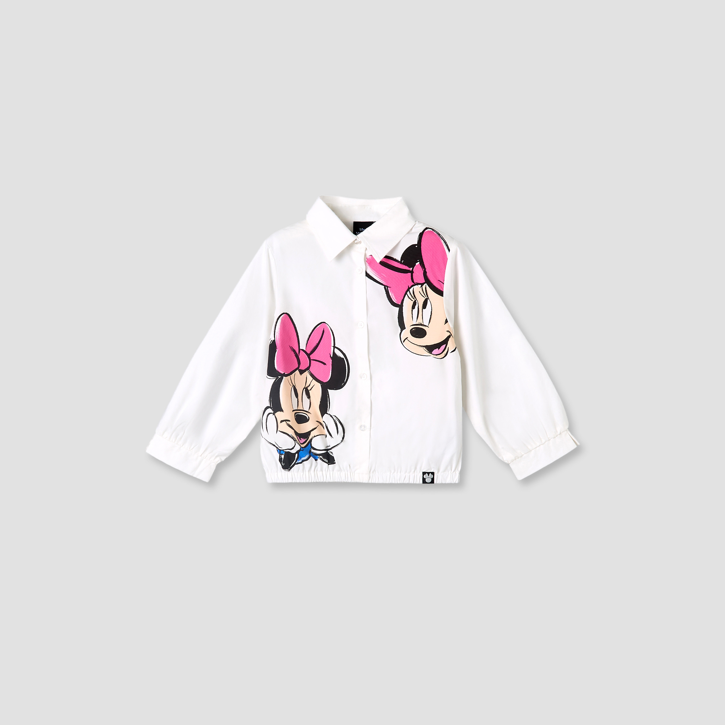 Disney Collared Long Sleeves Shirt with Minnie Mouse Print-baby-girls-clothing-blousesandshirts-image-1