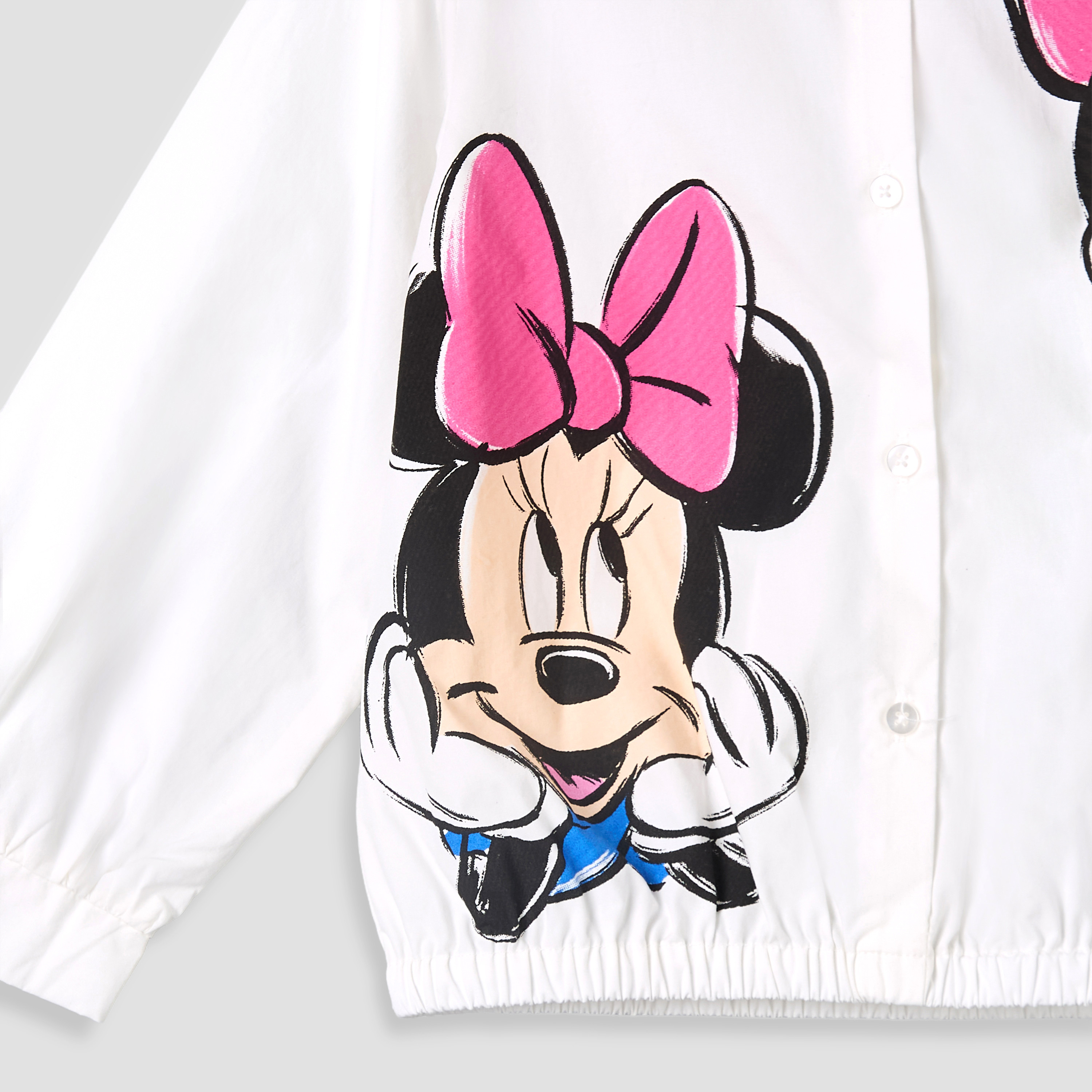 Disney Collared Long Sleeves Shirt with Minnie Mouse Print-baby-girls-clothing-blousesandshirts-image-4