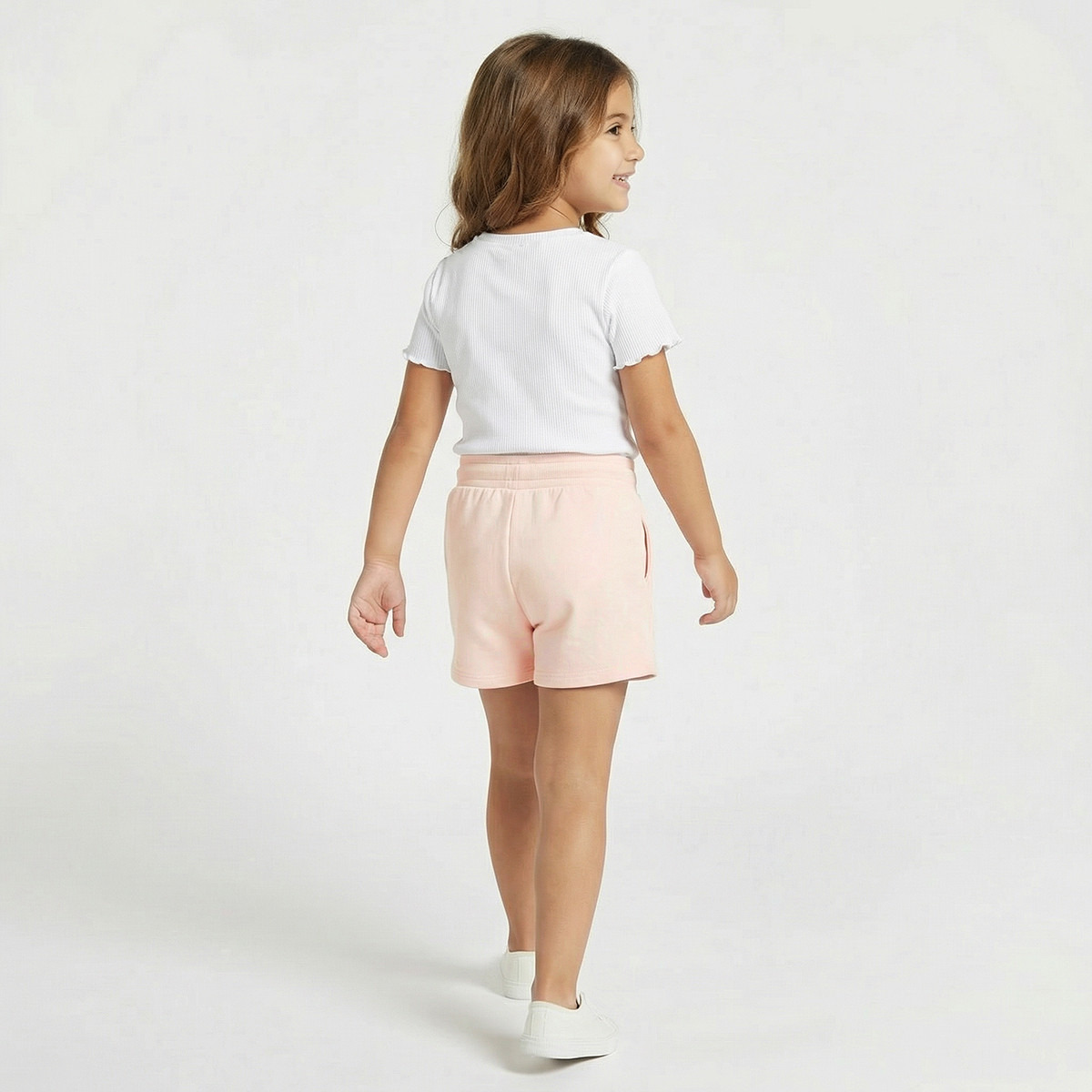 Disney Above Knee Elasticated Drawstring Waist Shorts with Minnie Mouse Heart Pockets-girls-clothing-bottoms-shorts-image-3