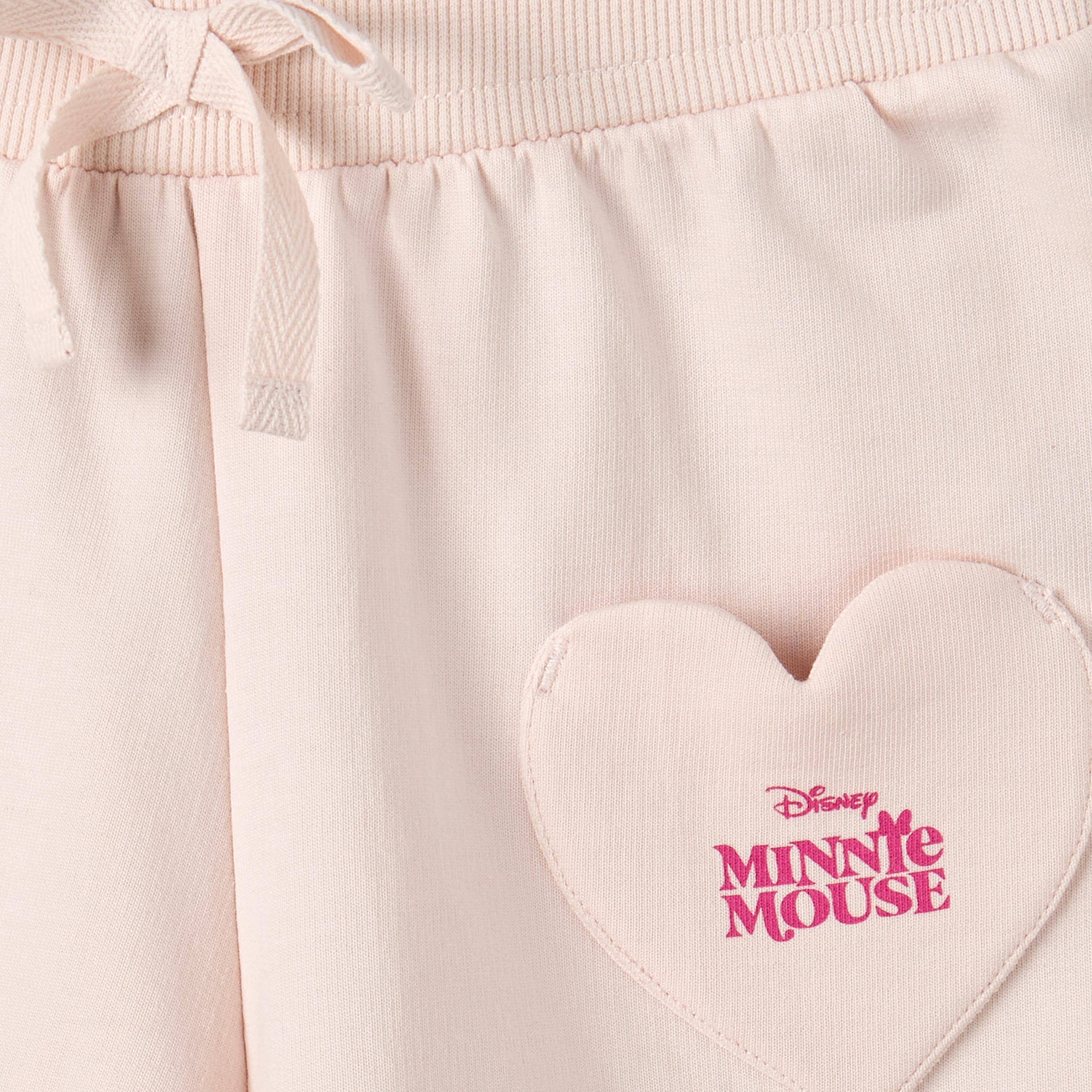 Disney Above Knee Elasticated Drawstring Waist Shorts with Minnie Mouse Heart Pockets-girls-clothing-bottoms-shorts-image-4