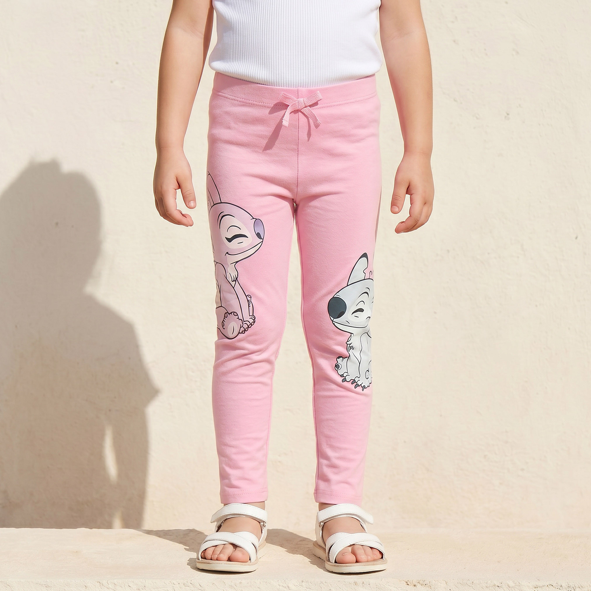 Disney Leggings with Stitch and Angel Print-baby-girls-clothing-bottoms-leggings-image-1