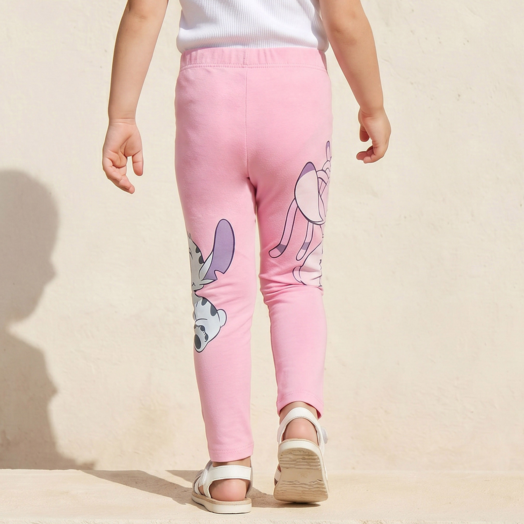 Disney Leggings with Stitch and Angel Print-baby-girls-clothing-bottoms-leggings-image-3