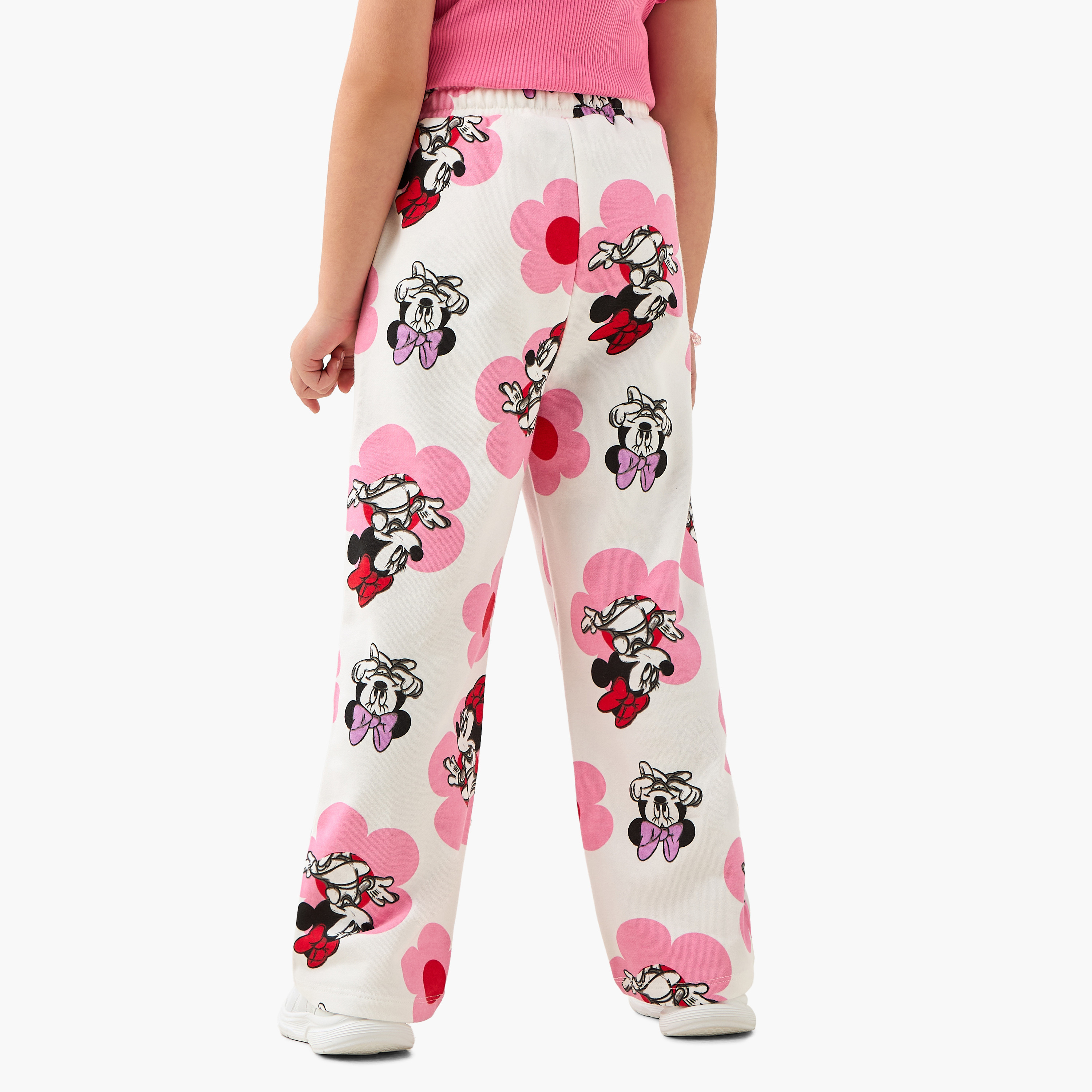 Disney Elasticated Drawstring Waist Track Pants with Minnie Mouse Print-girls-clothing-bottoms-joggersandtrackpants-image-3