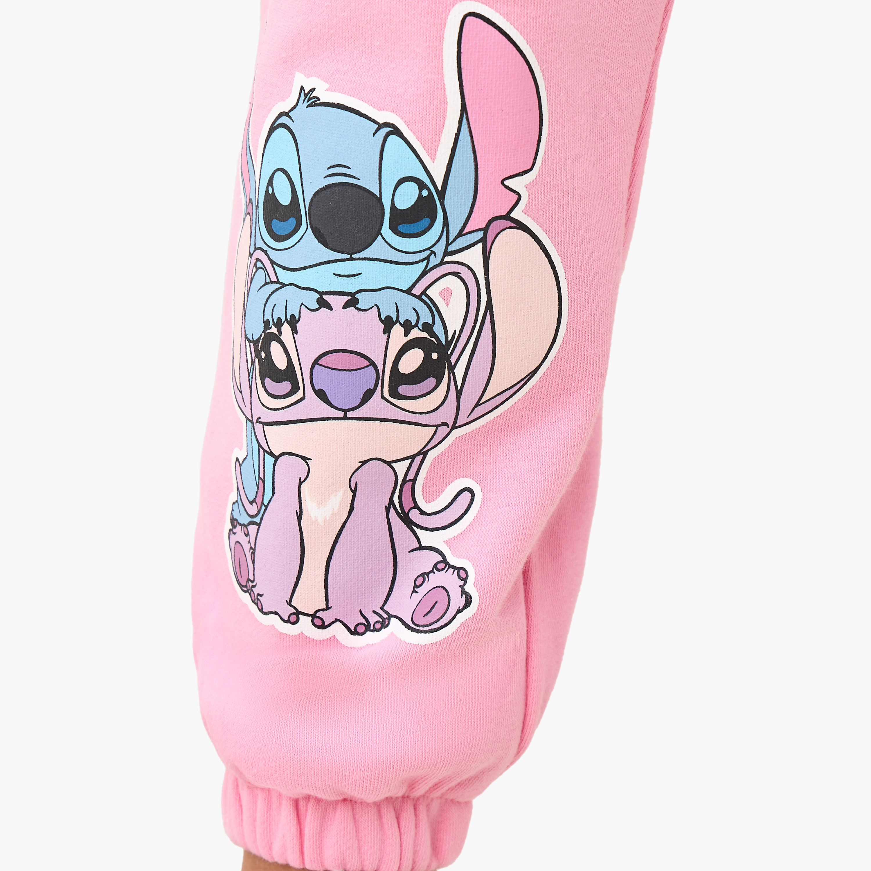 Disney Elasticated Drawstring Waist Joggers with Stitch and Angel Print-girls-clothing-bottoms-joggersandtrackpants-image-5