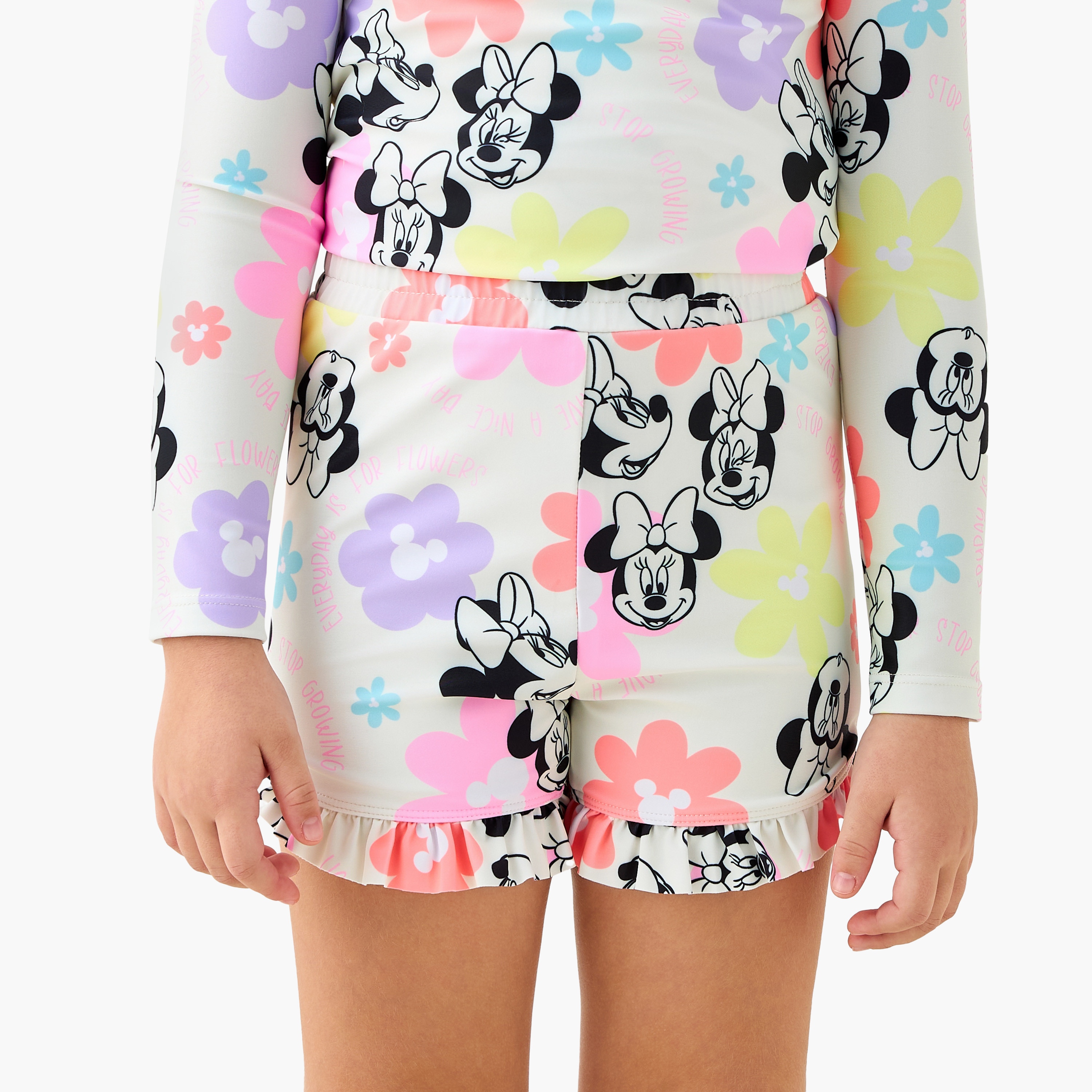 Disney Girls Minnie Mouse Print Rashguard Set-girls-clothing-sportswear-swimwear-image-4