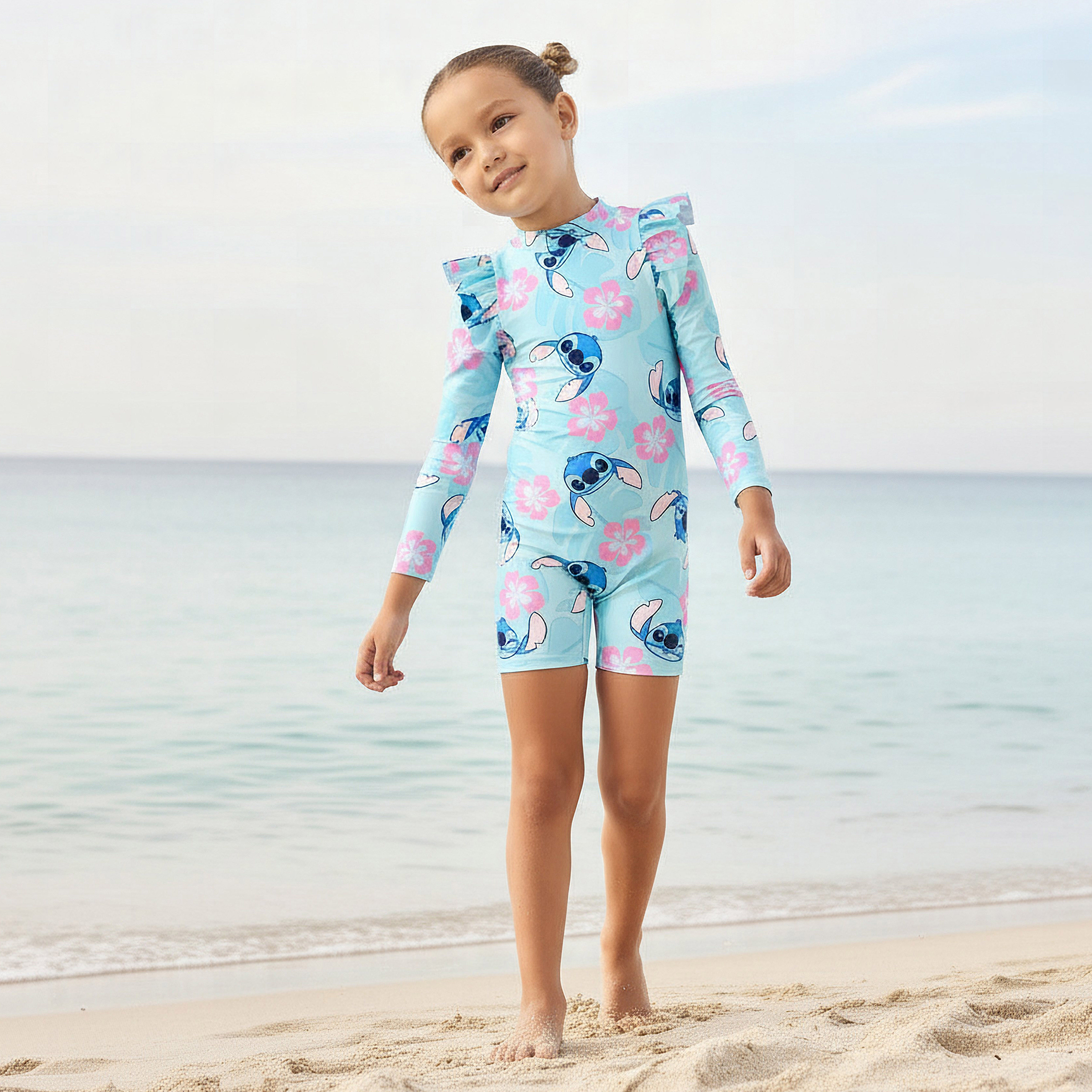مايوه بطبعات ستيتش للبنات من ديزني-girls-clothing-sportswear-swimwear-image-1
