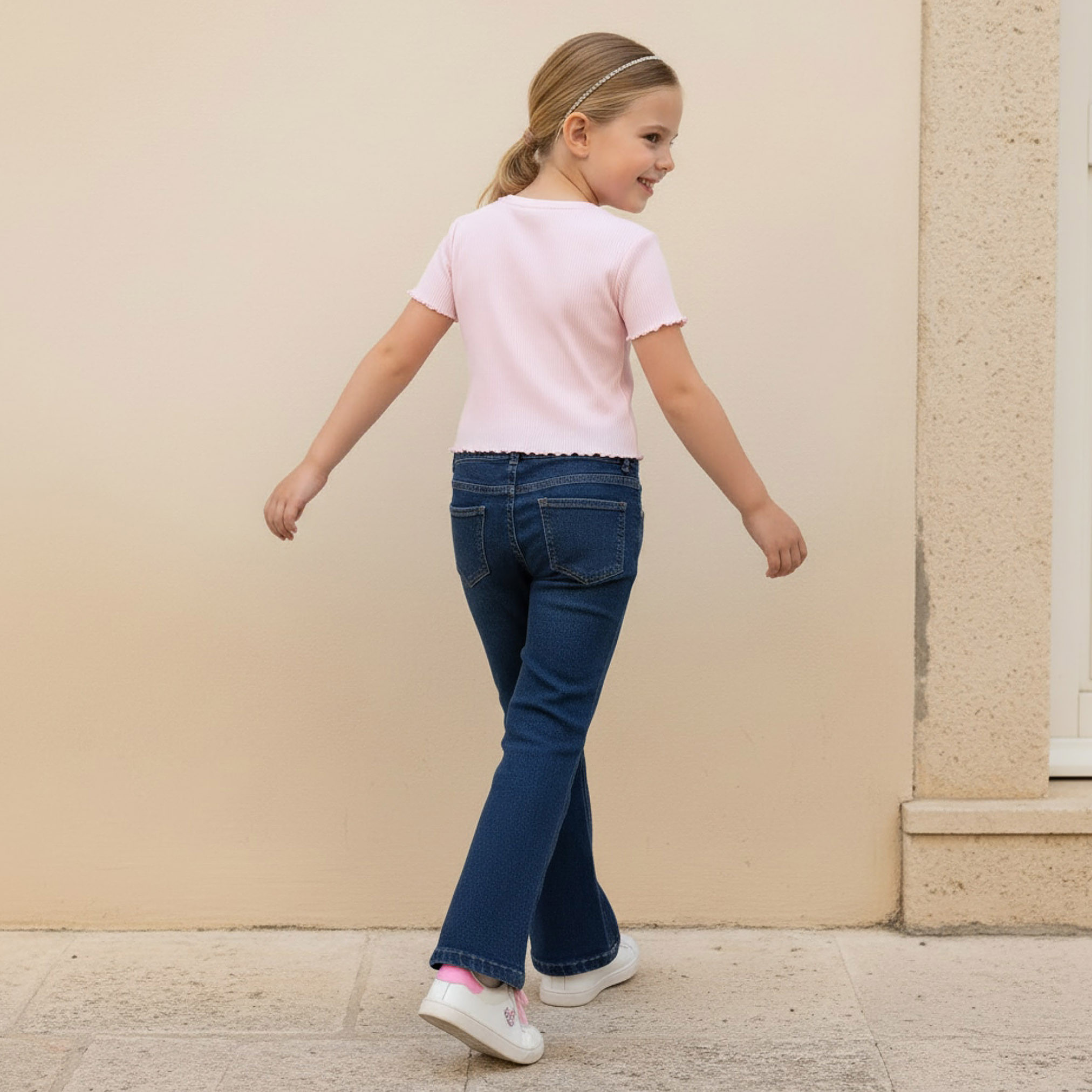 Disney Flared Fit Jeans with Minnie Mouse Print-girls-clothing-bottoms-jeansandjeggings-image-3