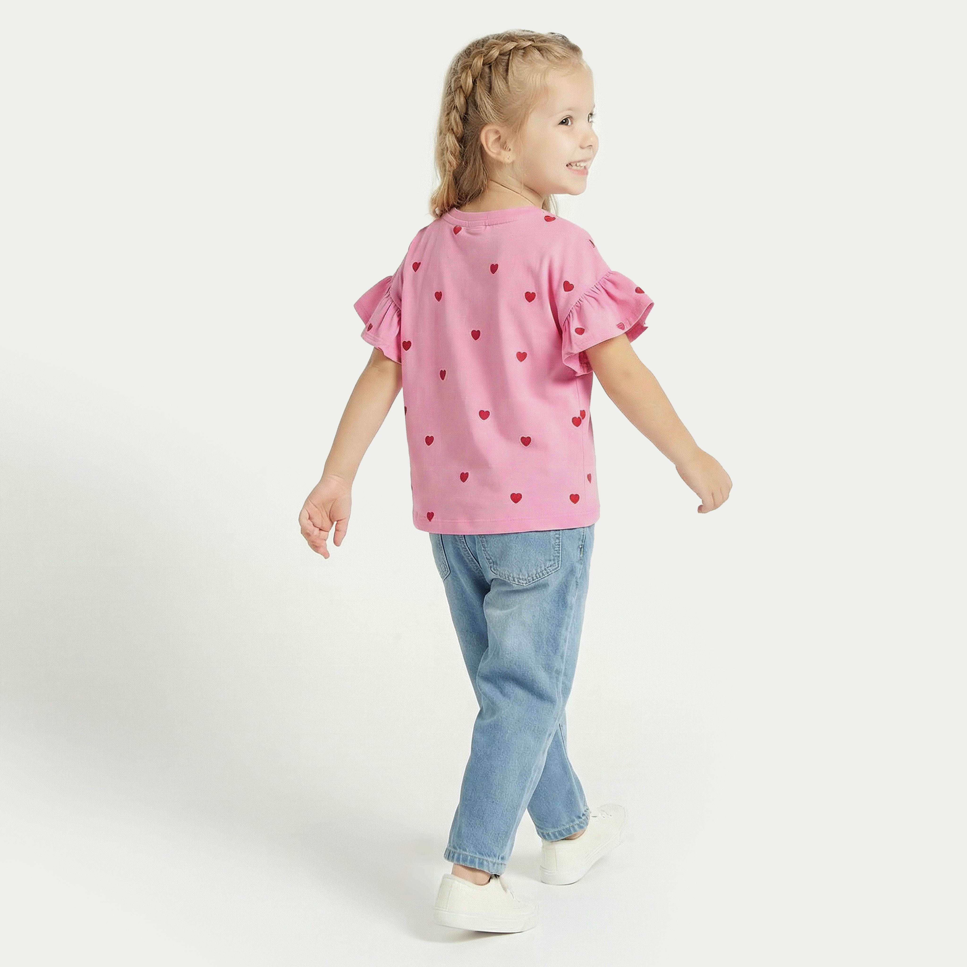 Bluey Crew Neck Short Sleeves T-shirt with Bluey Print-girls-clothing-tshirts-image-3