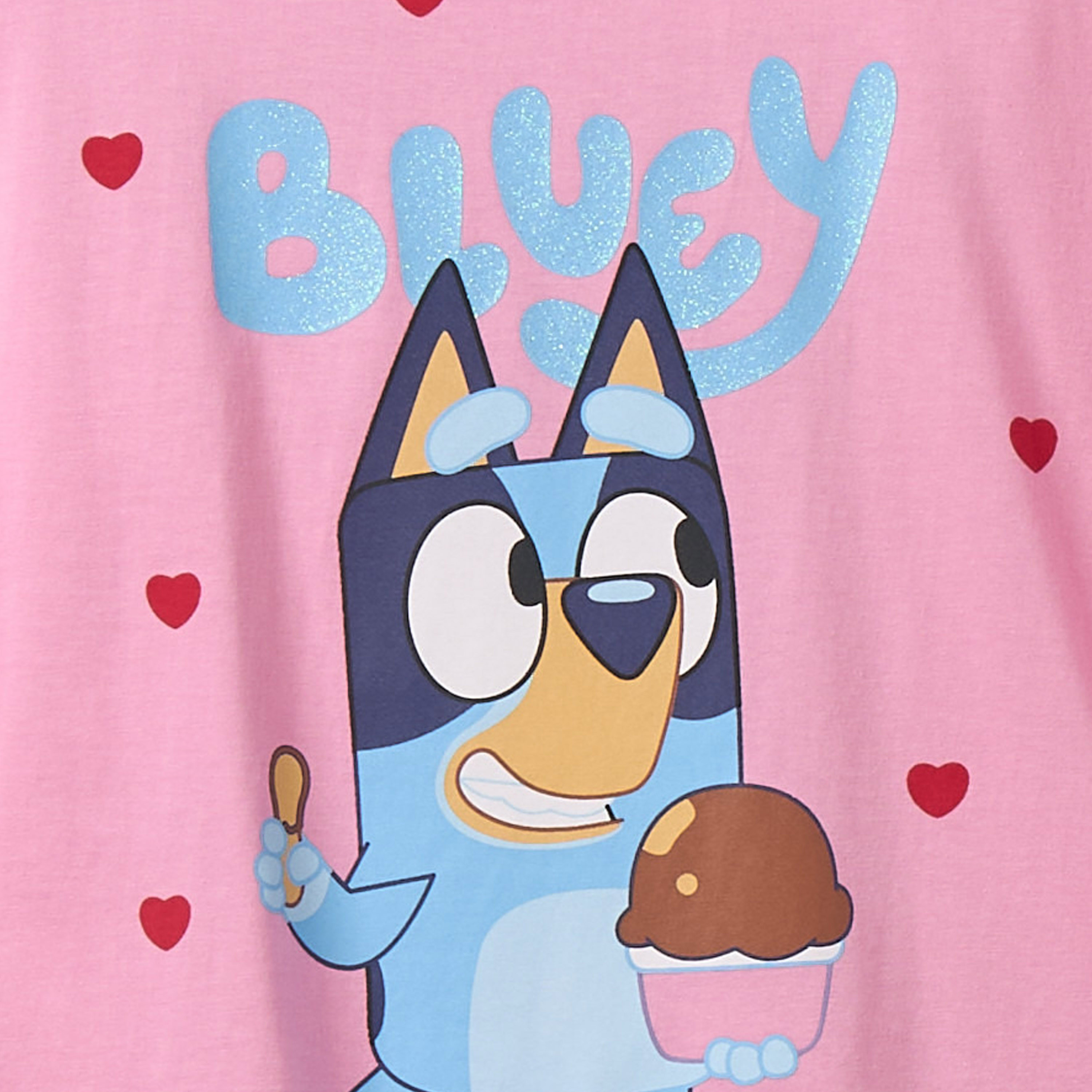 Bluey Crew Neck Short Sleeves T-shirt with Bluey Print-girls-clothing-tshirts-image-4