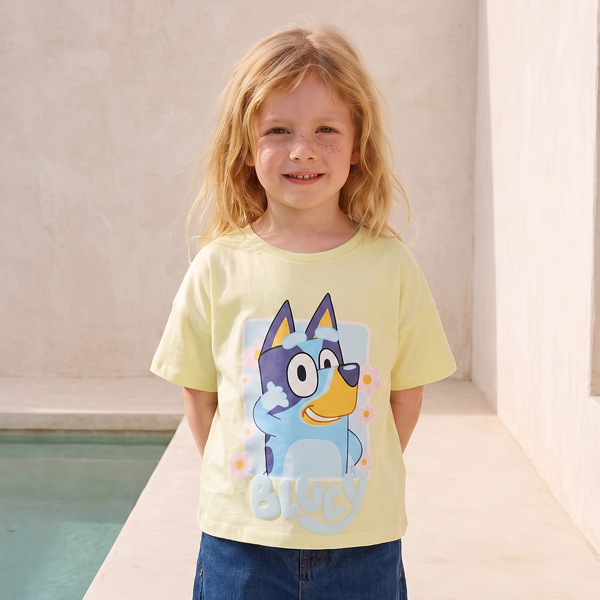 Pack of 2 Bluey Crew Neck Short Sleeves T-shirt-girls-clothing-schoolwear-tshirts-image-2