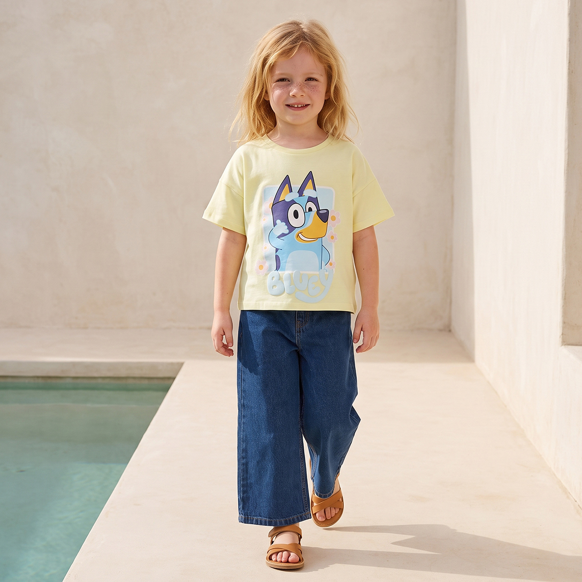 Pack of 2 Bluey Crew Neck Short Sleeves T-shirt-girls-clothing-schoolwear-tshirts-image-4
