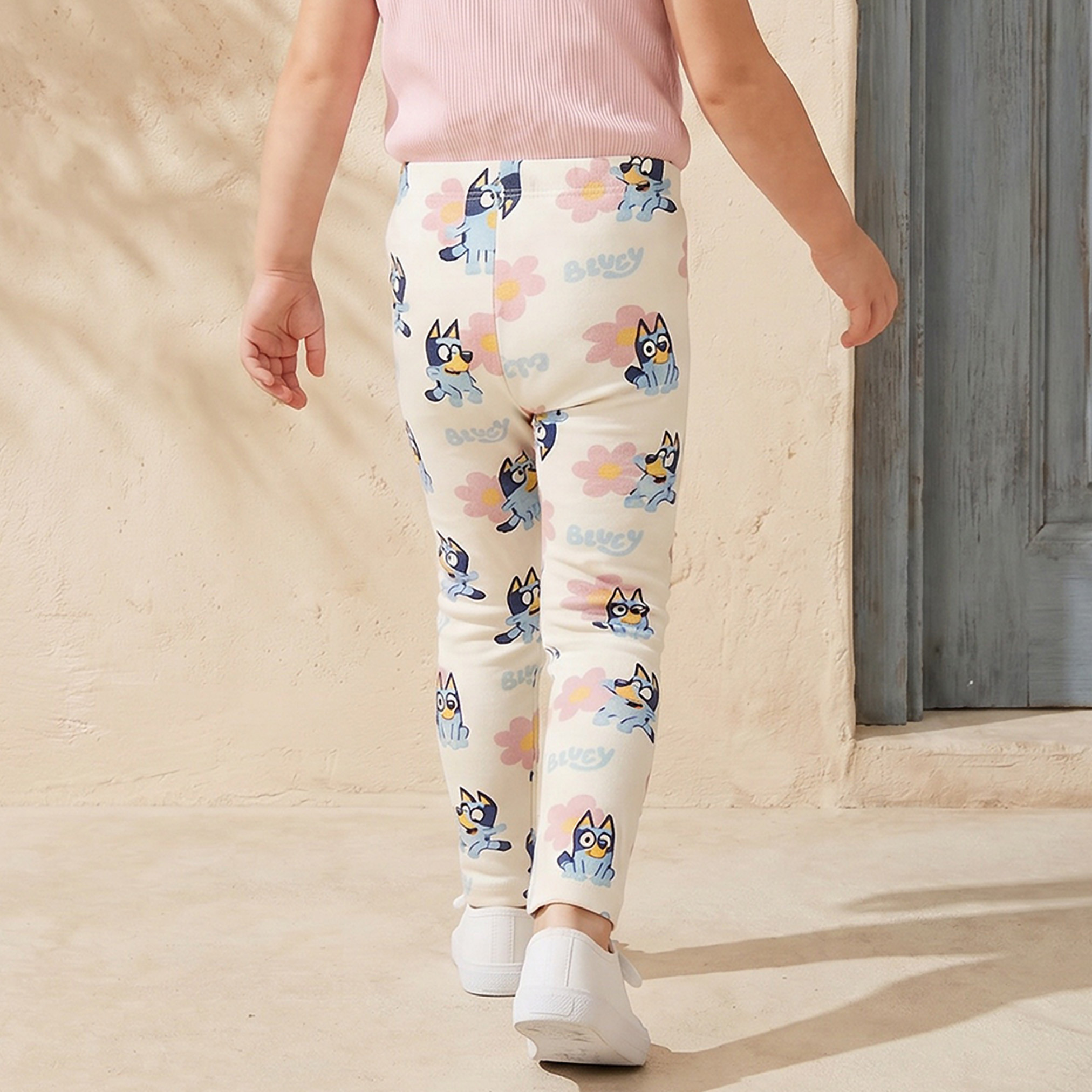 Bluey Leggings with Elasticated Waistband-baby-girls-clothing-bottoms-leggings-image-3