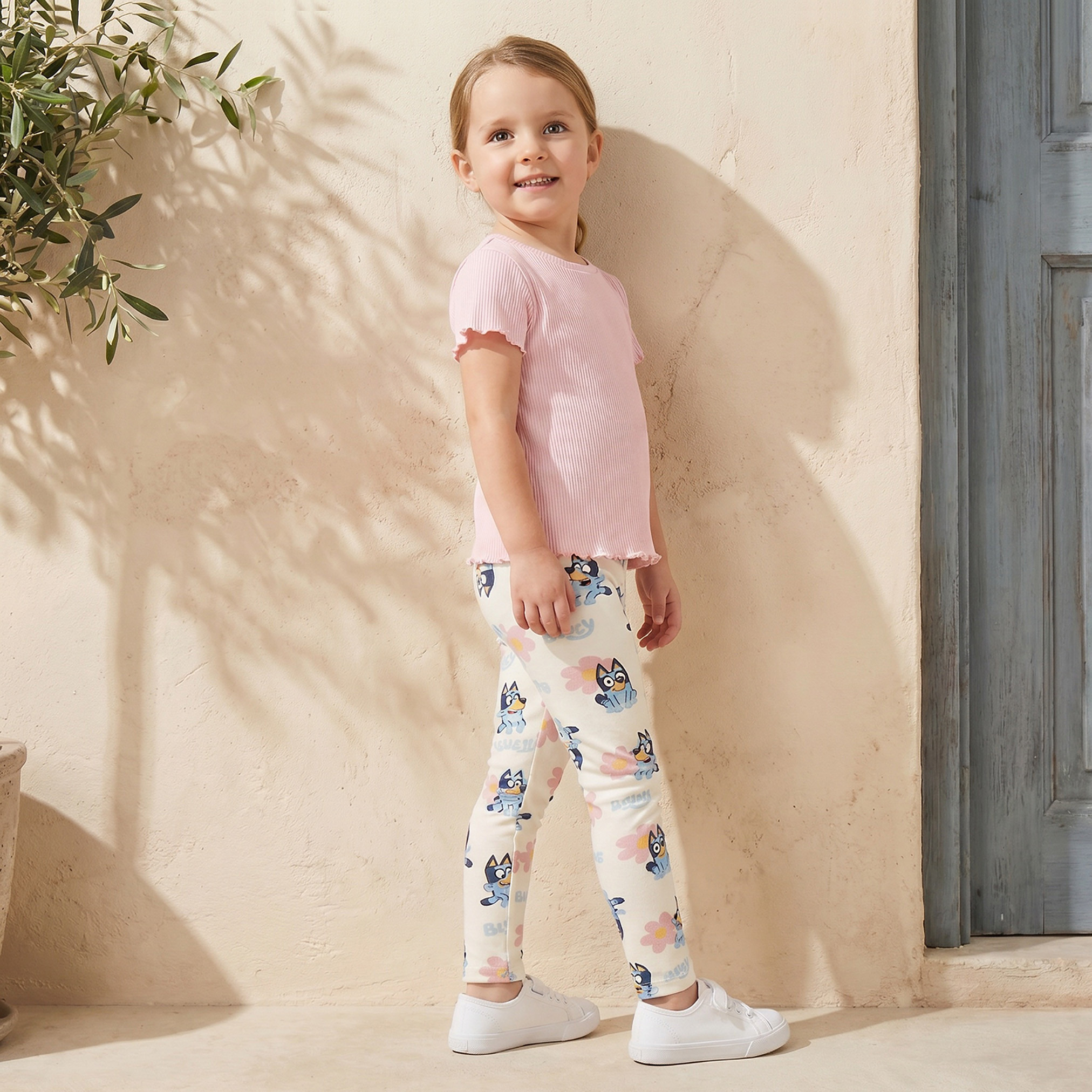 Bluey Leggings with Elasticated Waistband-baby-girls-clothing-bottoms-leggings-image-5