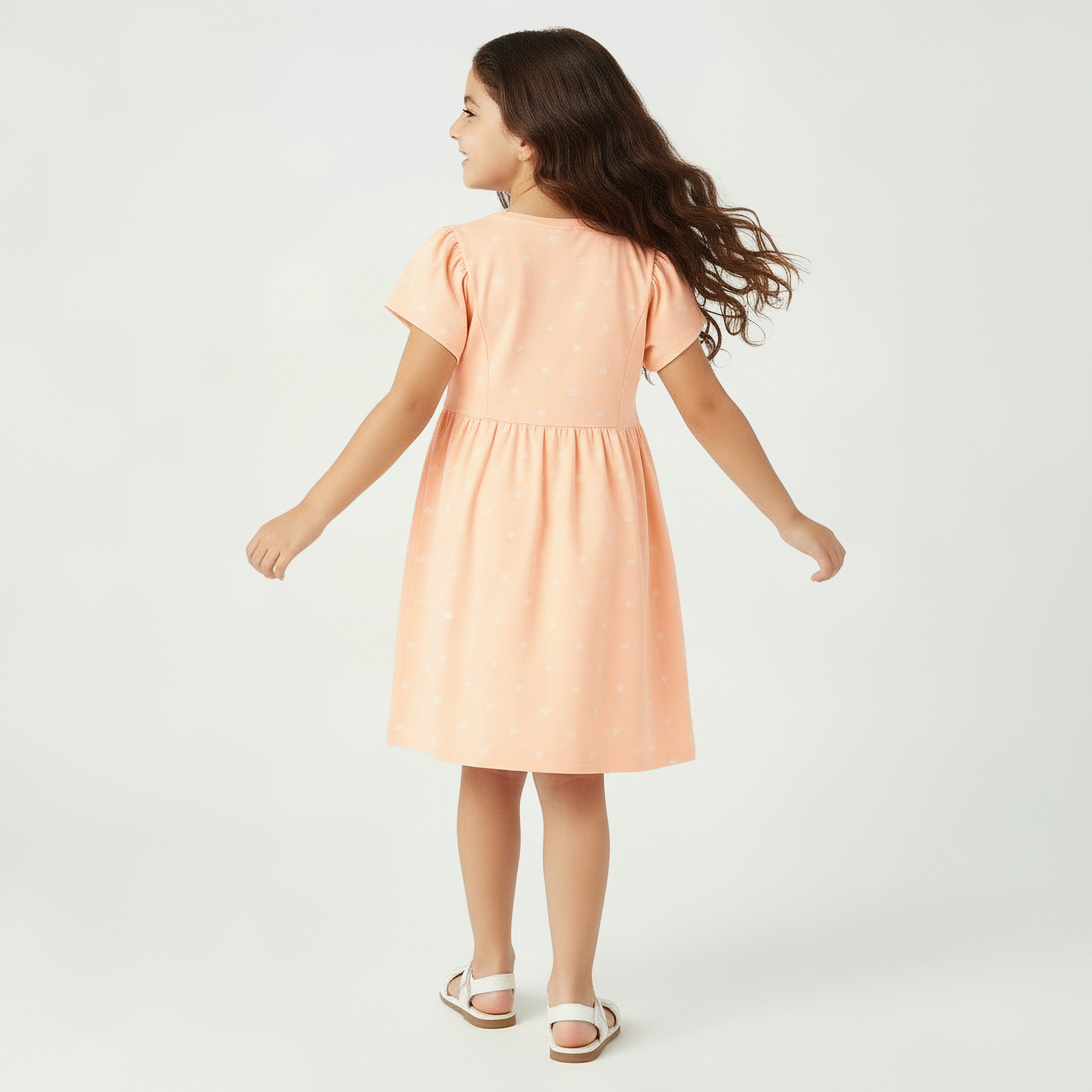 Round Neck Short Sleeve Dress with Skye Print-girls-clothing-dressesandjumpsuits-image-3