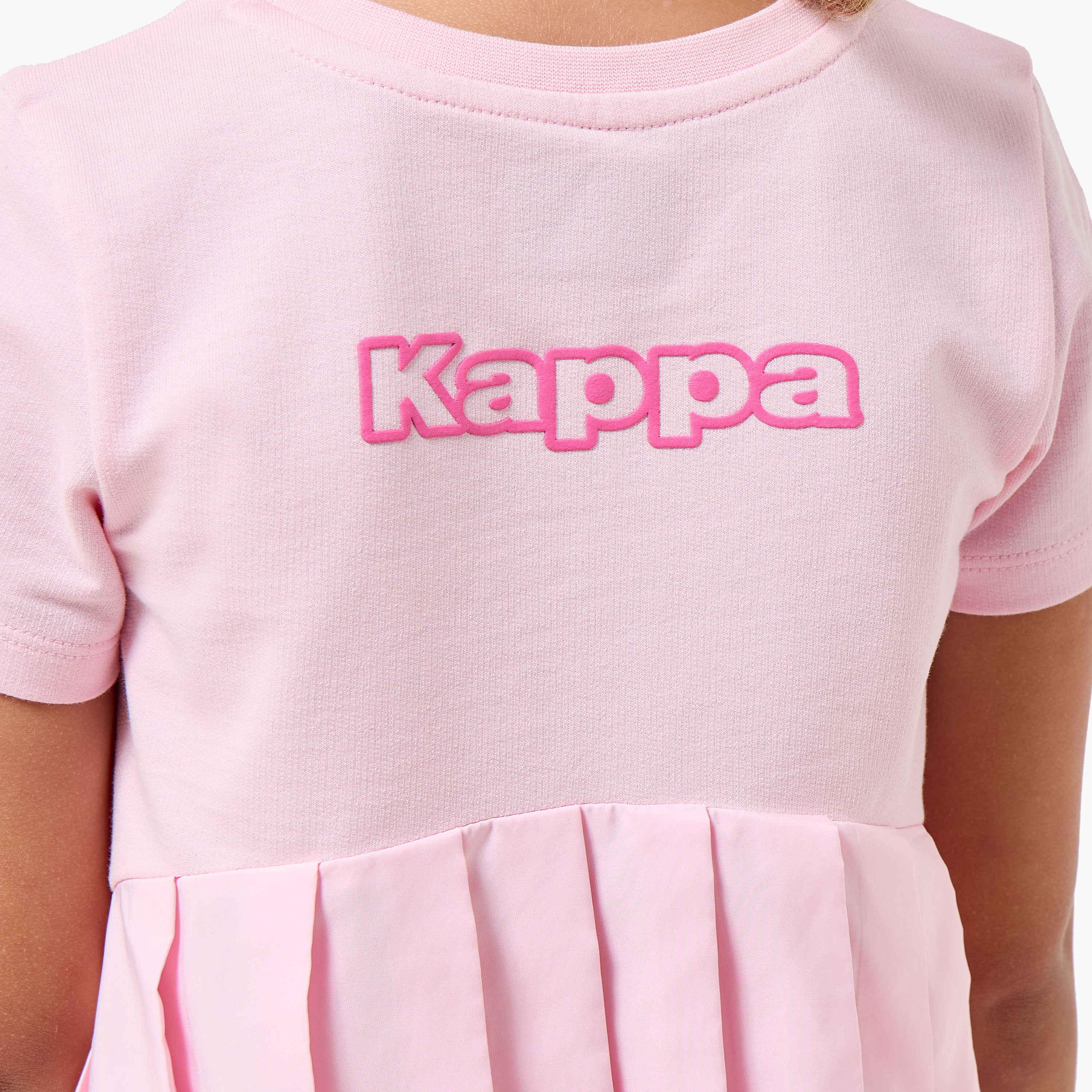 Kappa Crew Neck Short Sleeves T-shirt with Pleats-girls-clothing-tshirts-image-5
