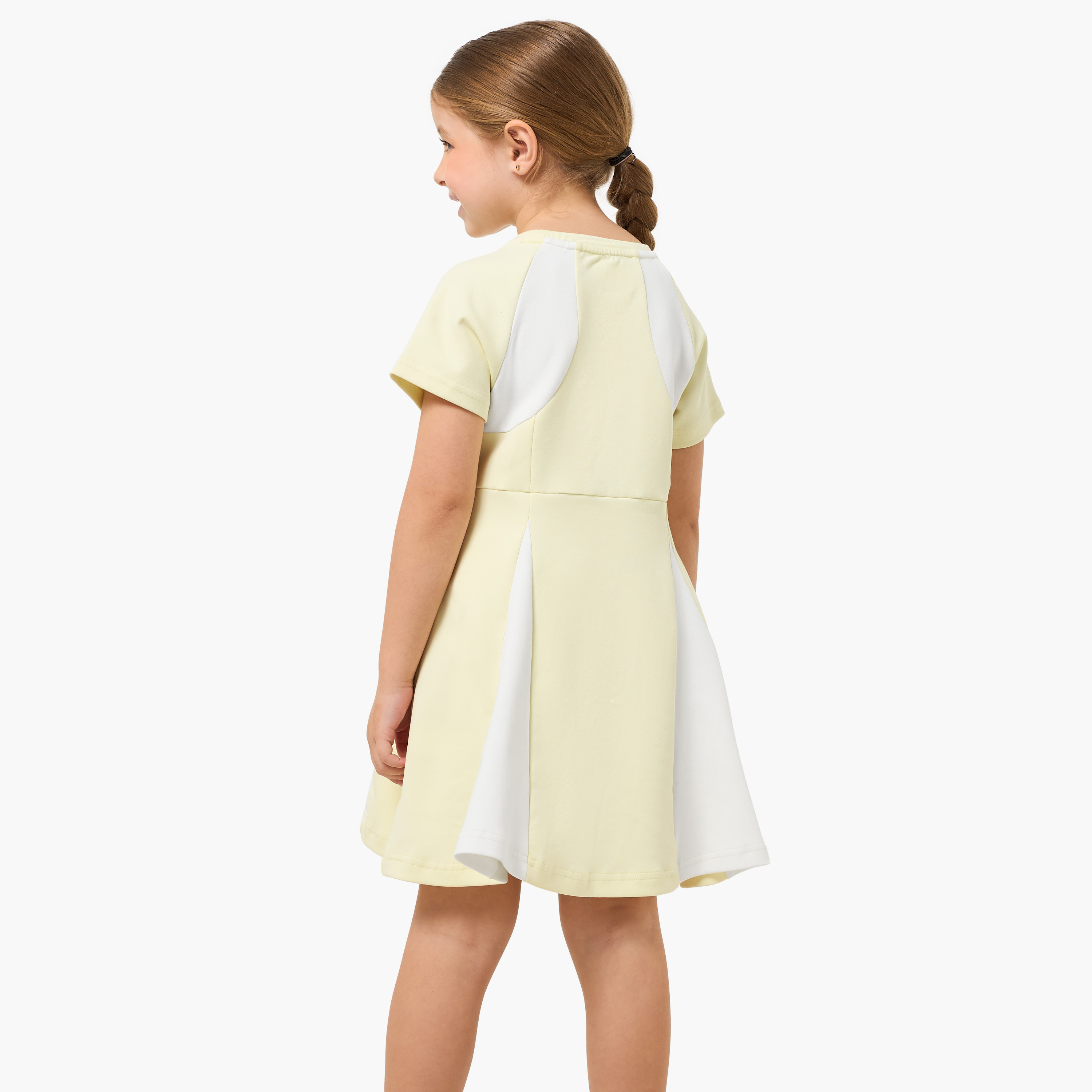 Kappa Round Neck Short Sleeves A-line Dress with Panelled Design-girls-clothing-dressesandjumpsuits-image-3