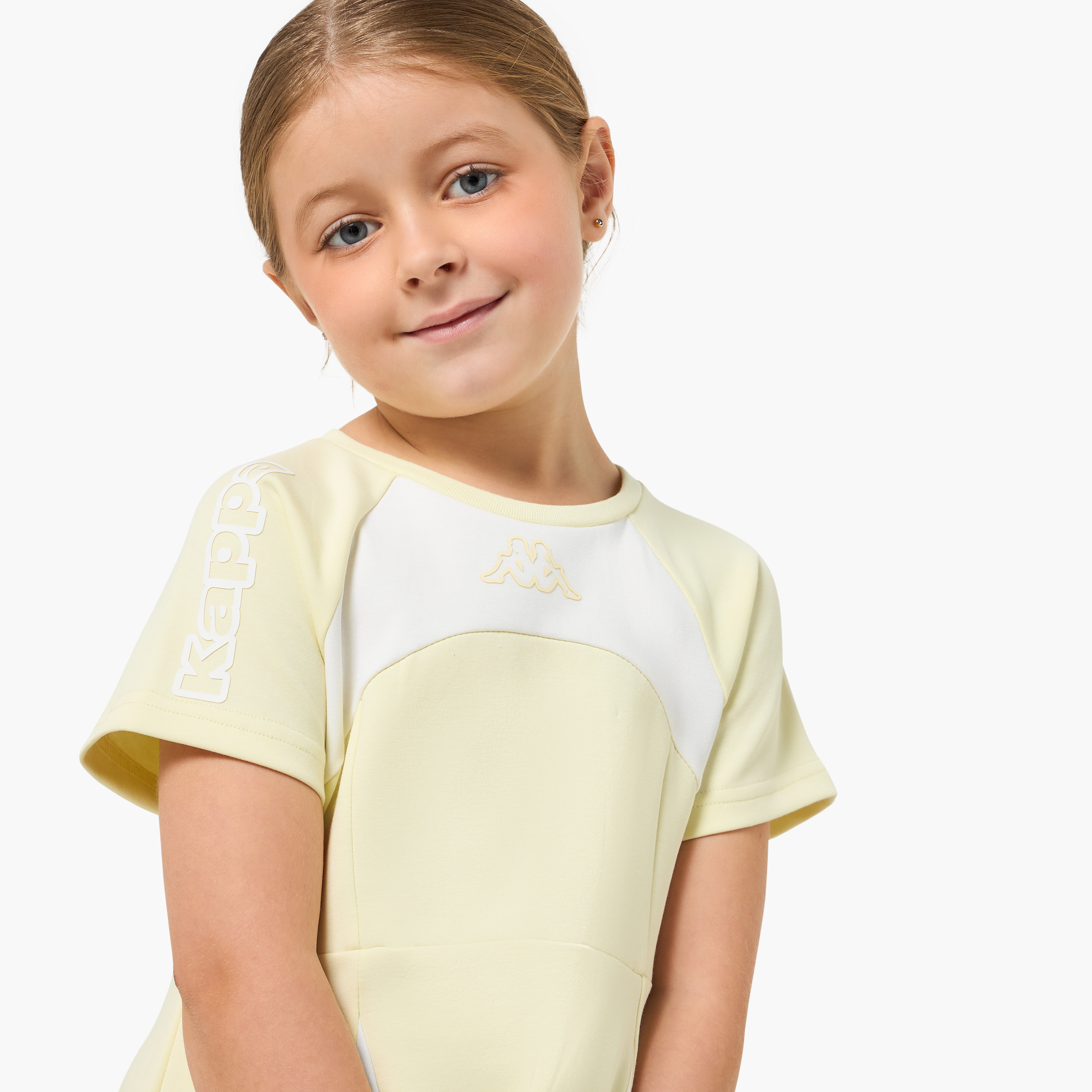 Kappa Round Neck Short Sleeves A-line Dress with Panelled Design-girls-clothing-dressesandjumpsuits-image-4