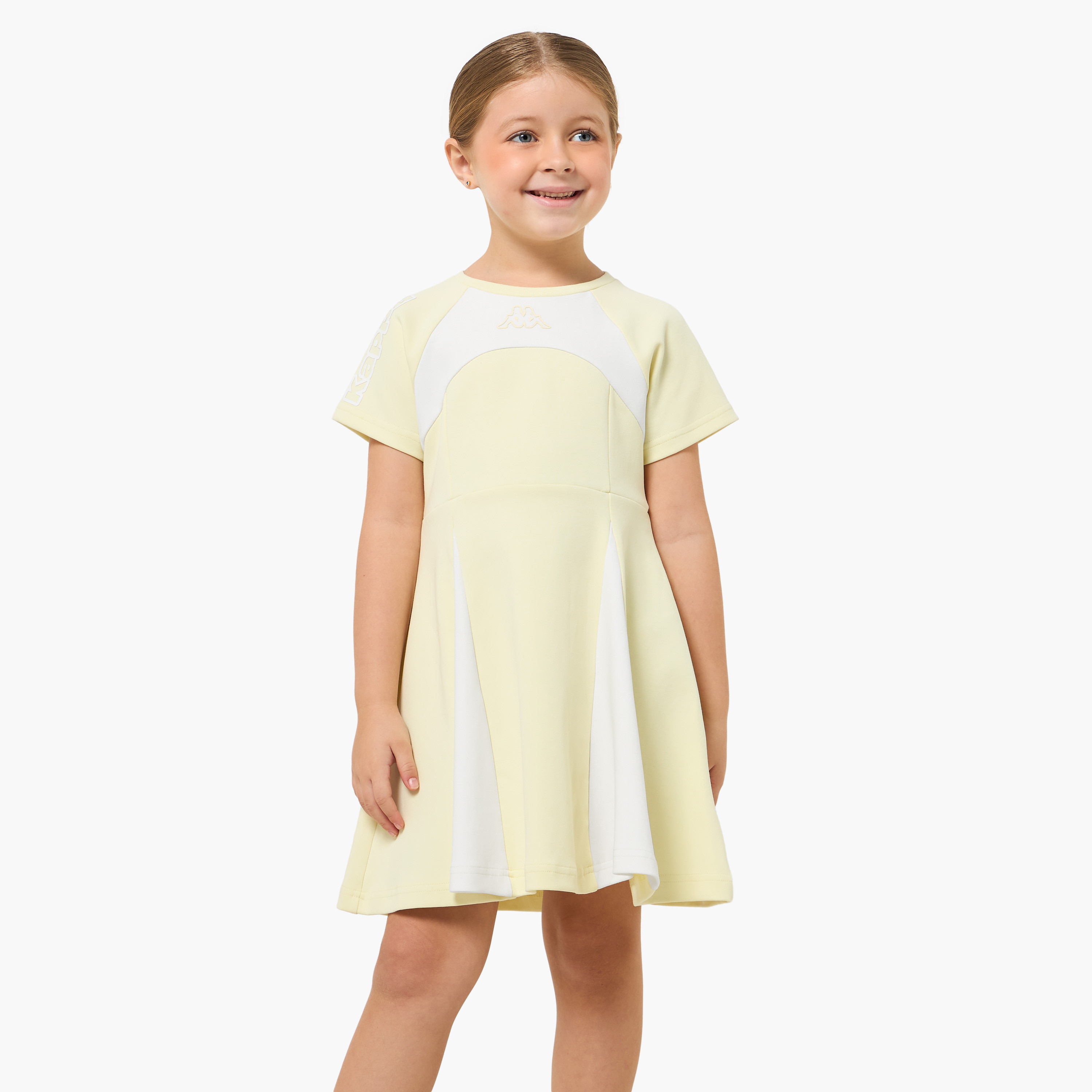 Kappa Round Neck Short Sleeves A-line Dress with Panelled Design-girls-clothing-dressesandjumpsuits-image-6