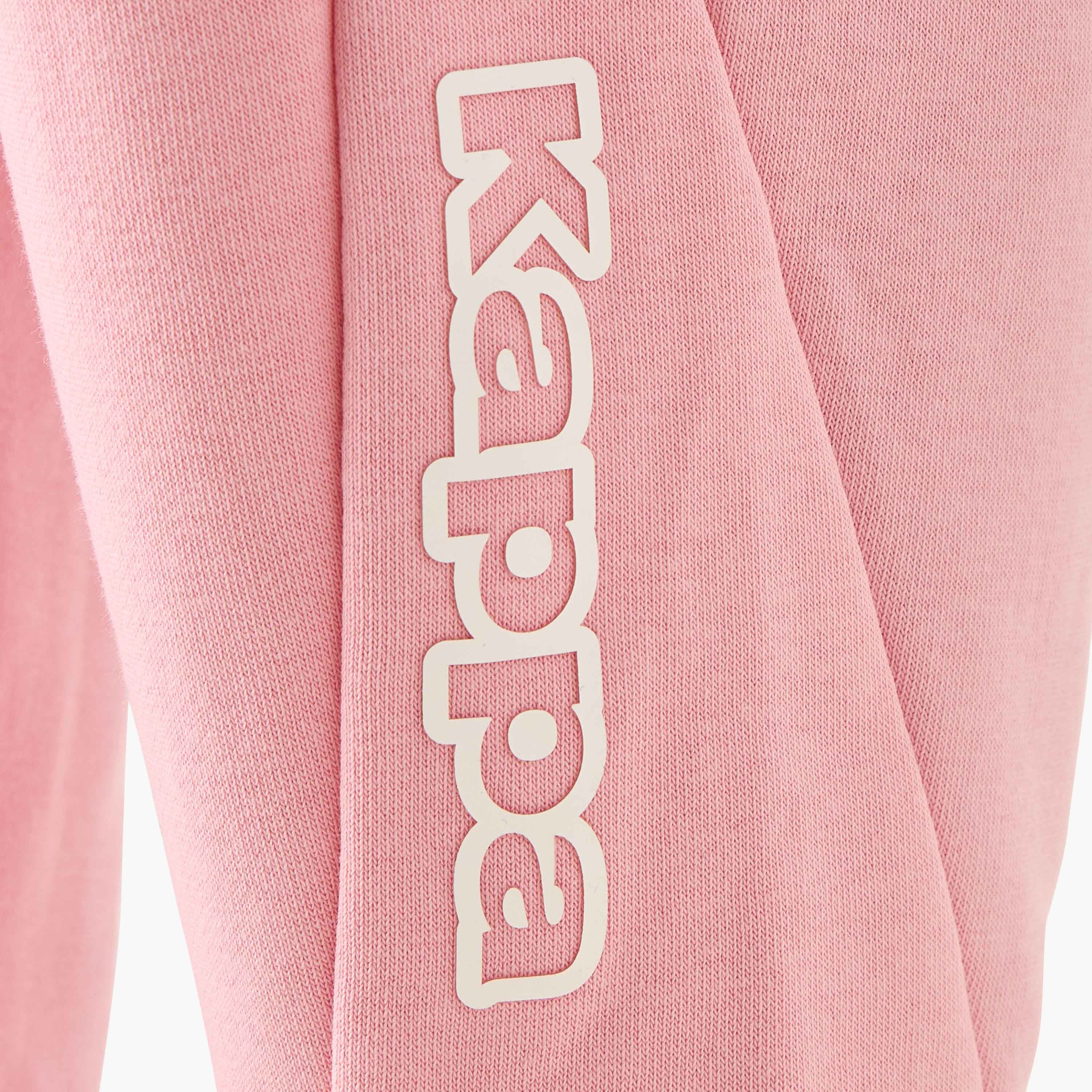 Kappa Crew Neck Short Sleeves T-shirt and Track Pants Set with Logo Print-baby-girls-clothing-setsandcoords-image-6