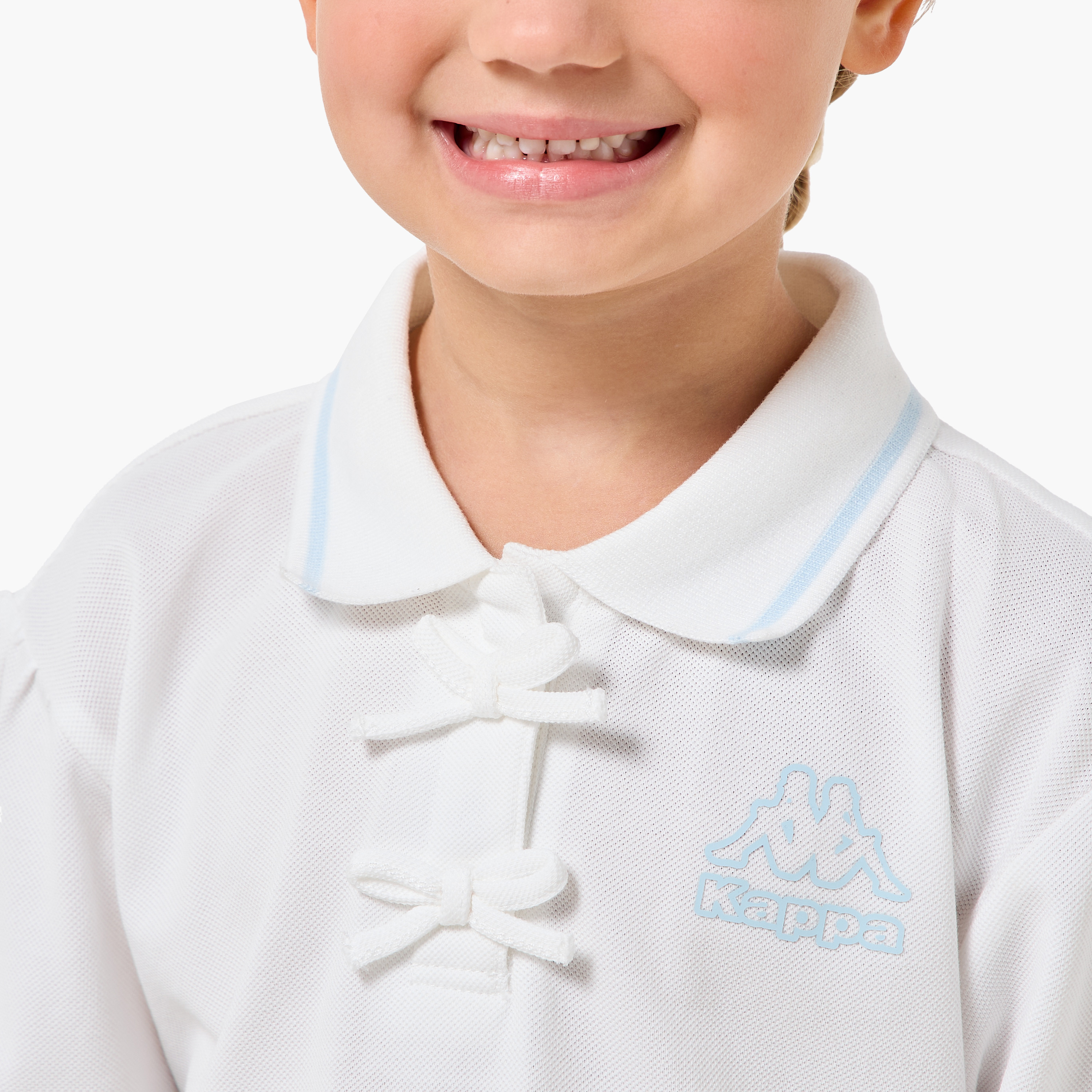 Kappa Collared Short Sleeves Polo T-shirt and Shorts Set with Logo Print-baby-girls-clothing-setsandcoords-image-5