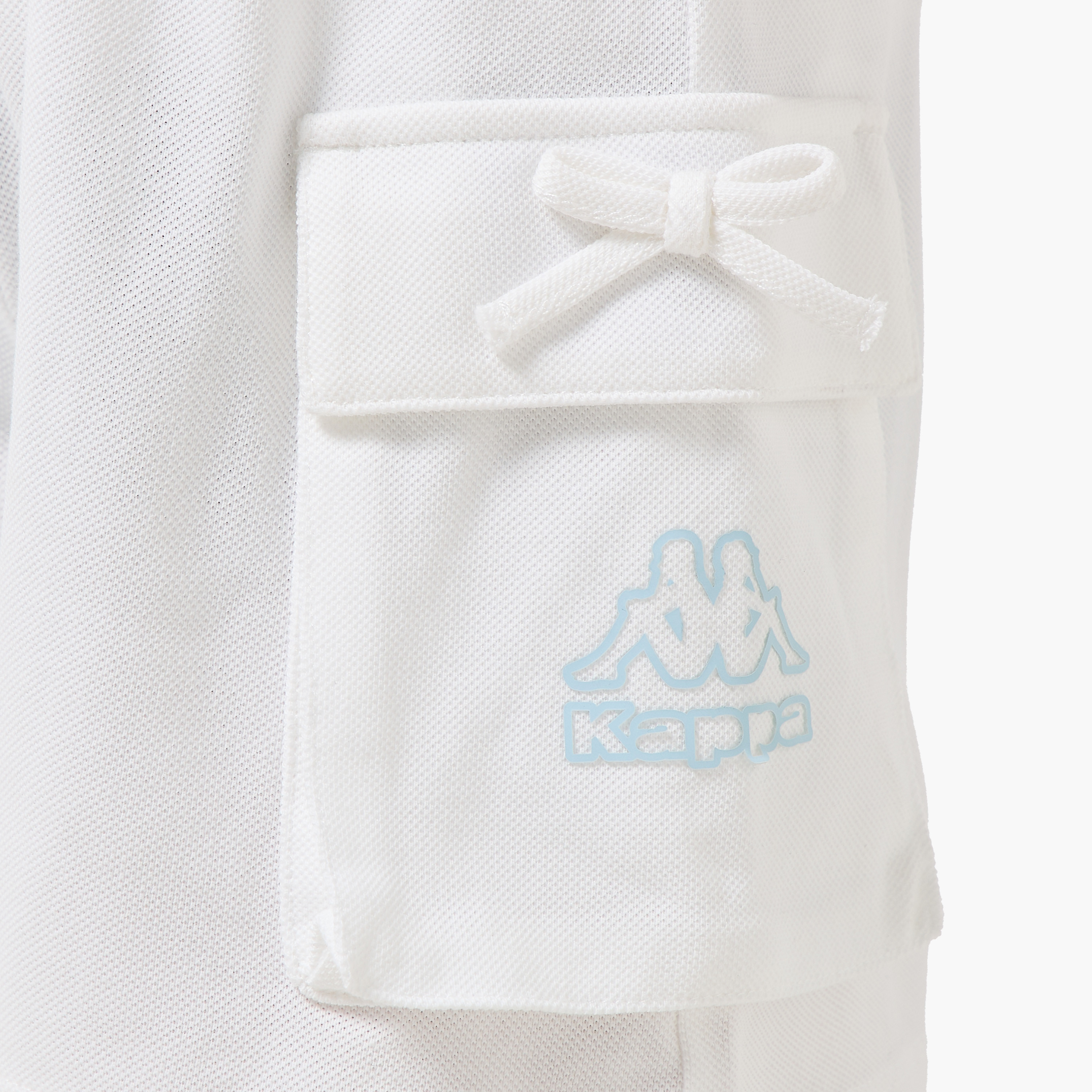 Kappa Collared Short Sleeves Polo T-shirt and Shorts Set with Logo Print-baby-girls-clothing-setsandcoords-image-6