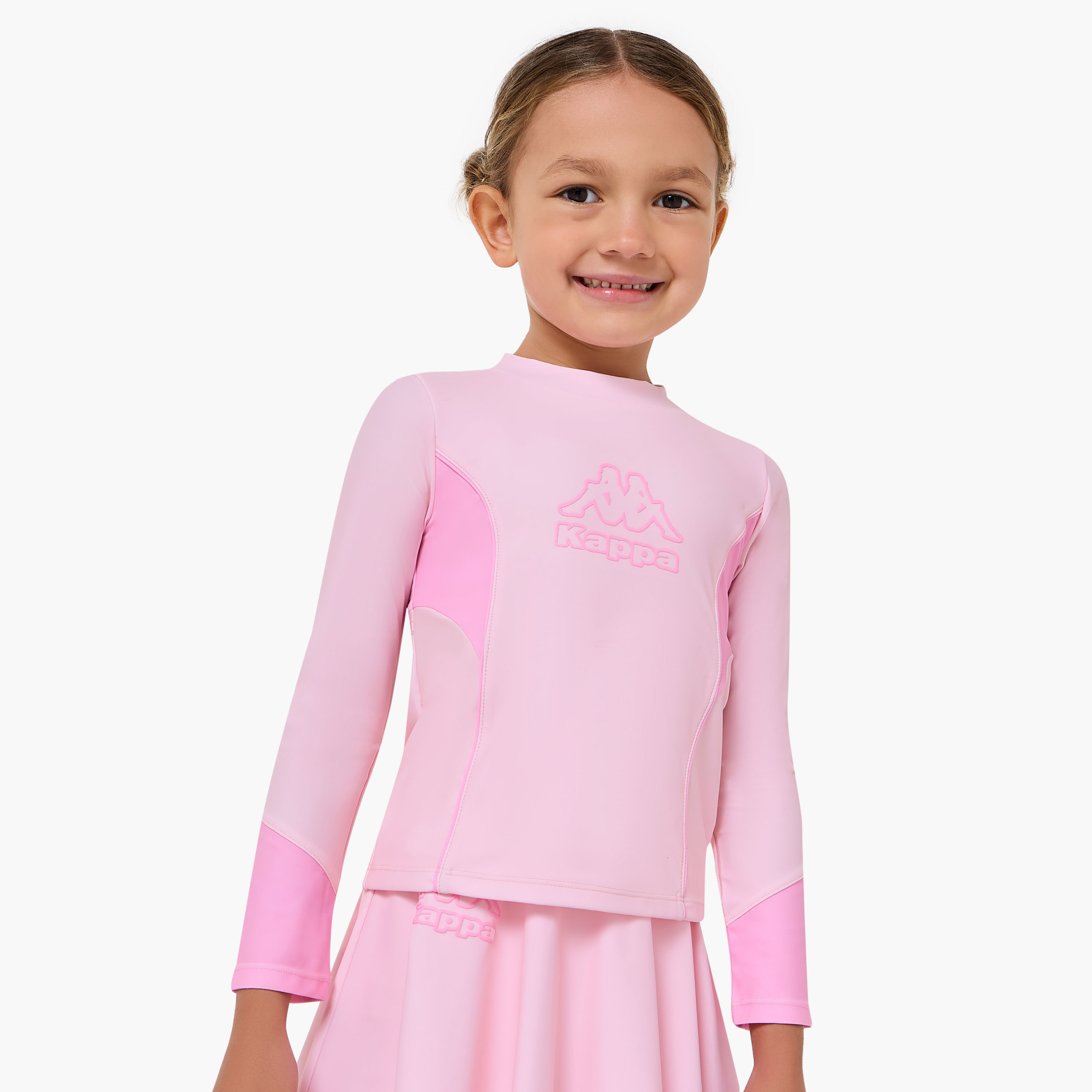 Kappa High Neck Long Sleeves Swim Set with Logo Print-girls-clothing-swimwear-image-2