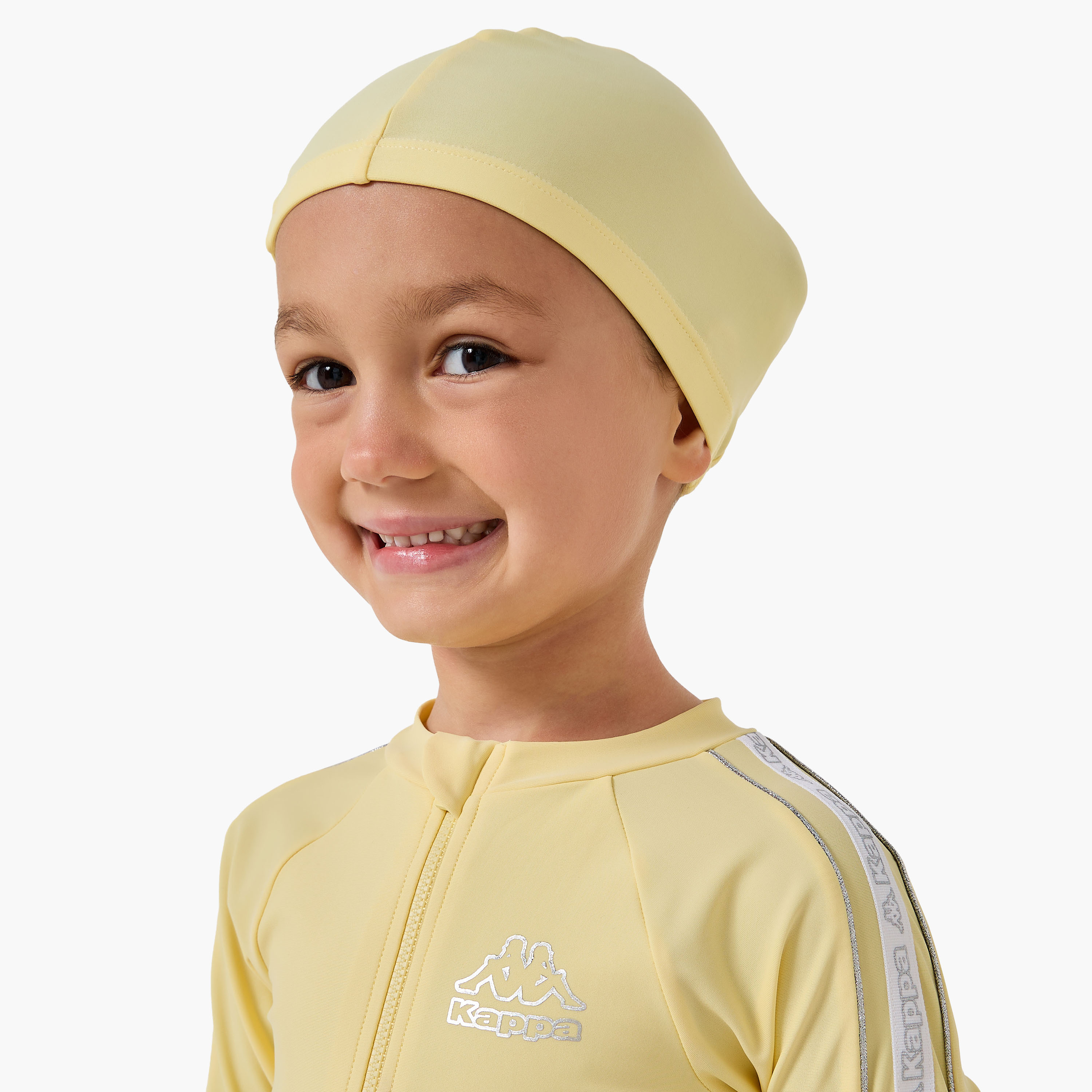 Kappa Round Neck Long Sleeves Swimsuit with Cap-girls-clothing-swimwear-image-4