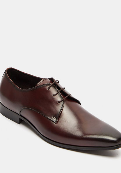 Duchini Men's Solid Derby Shoes with Lace-Up Closure