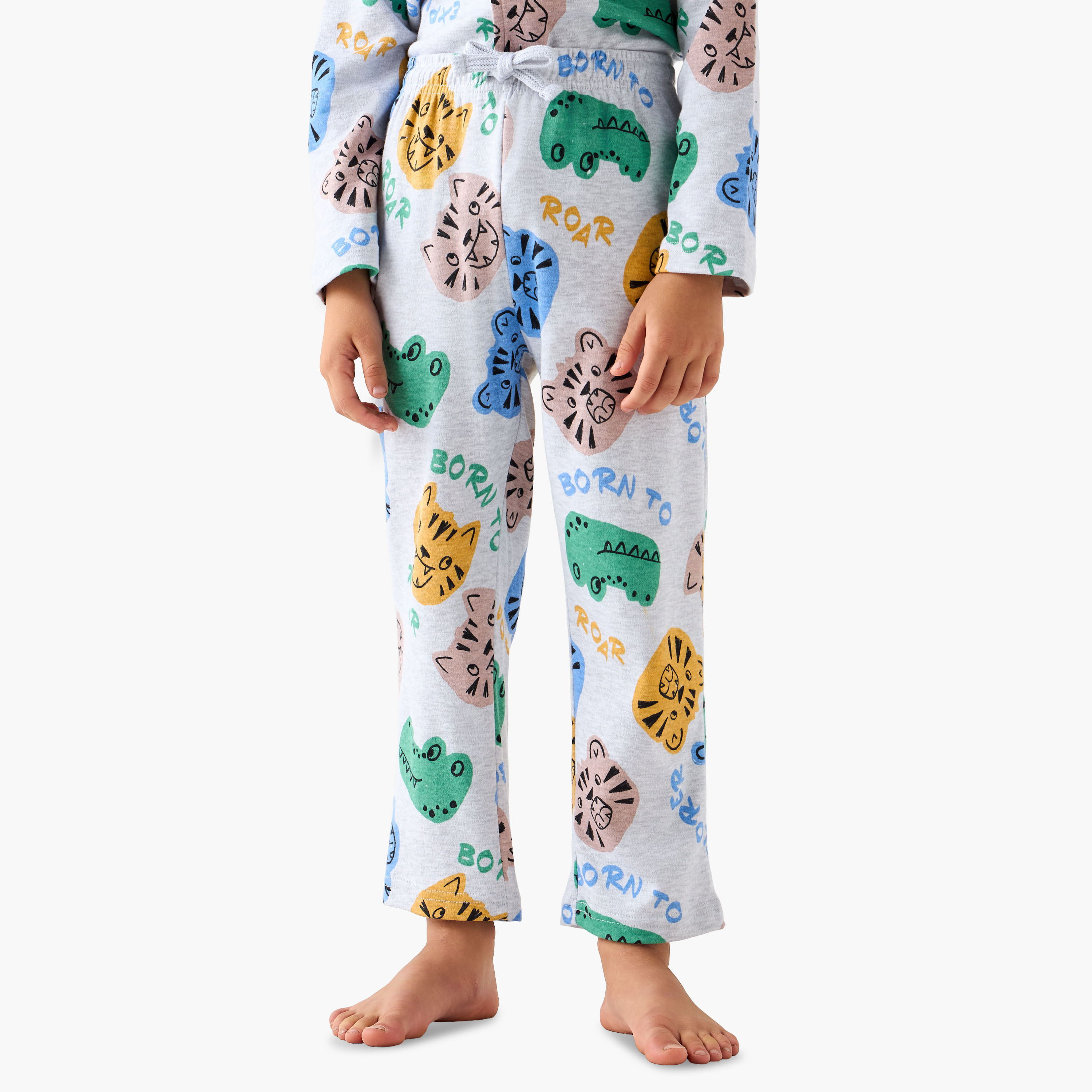 Juniors Collared Long Sleeves Pyjama Set-boys-clothing-nightwear-image-3