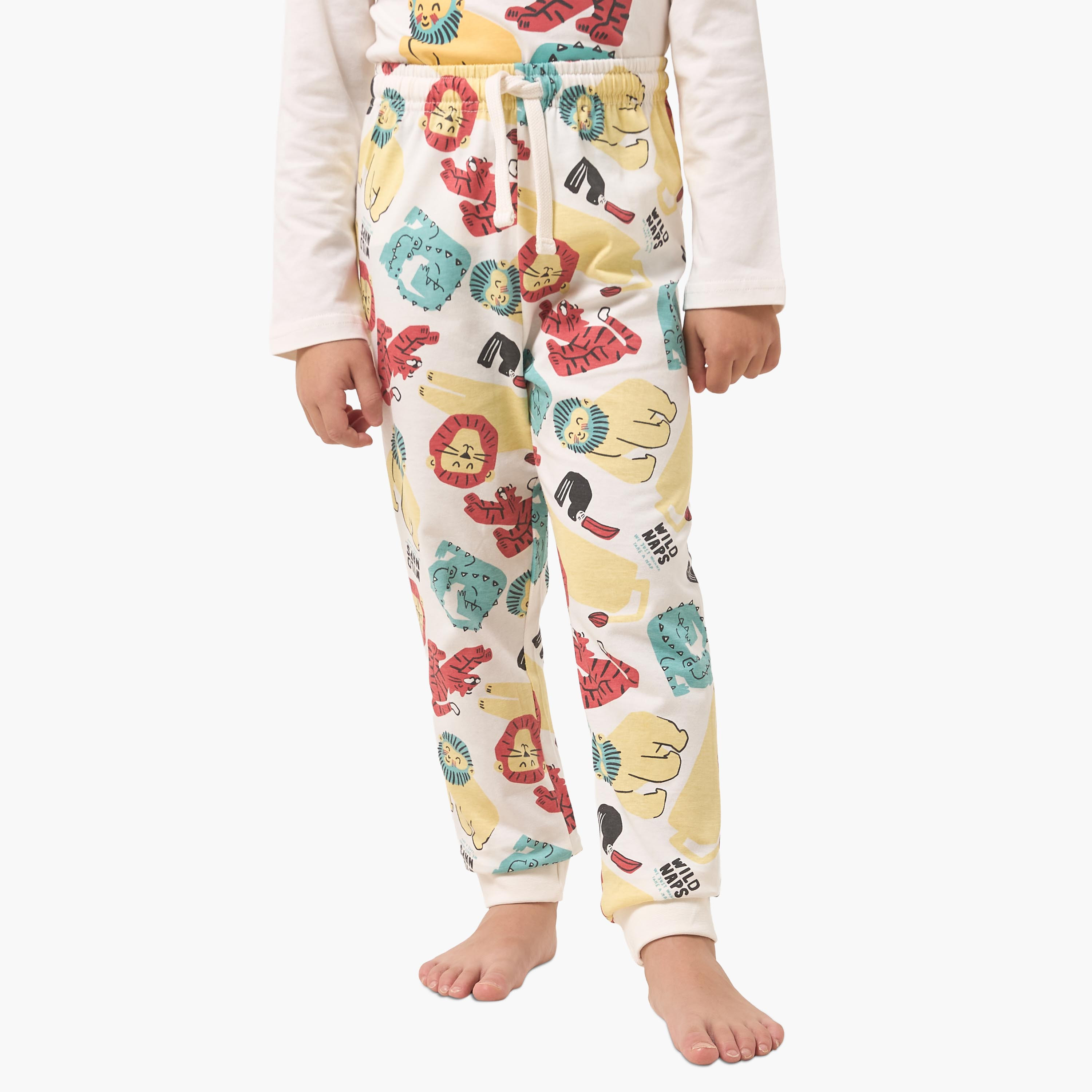 طقم من 2 - طقم بيجاما قطن بياقة ضيقة وأكمام طويلة وطبعات من جونيورز-boys-clothing-nightwear-image-4