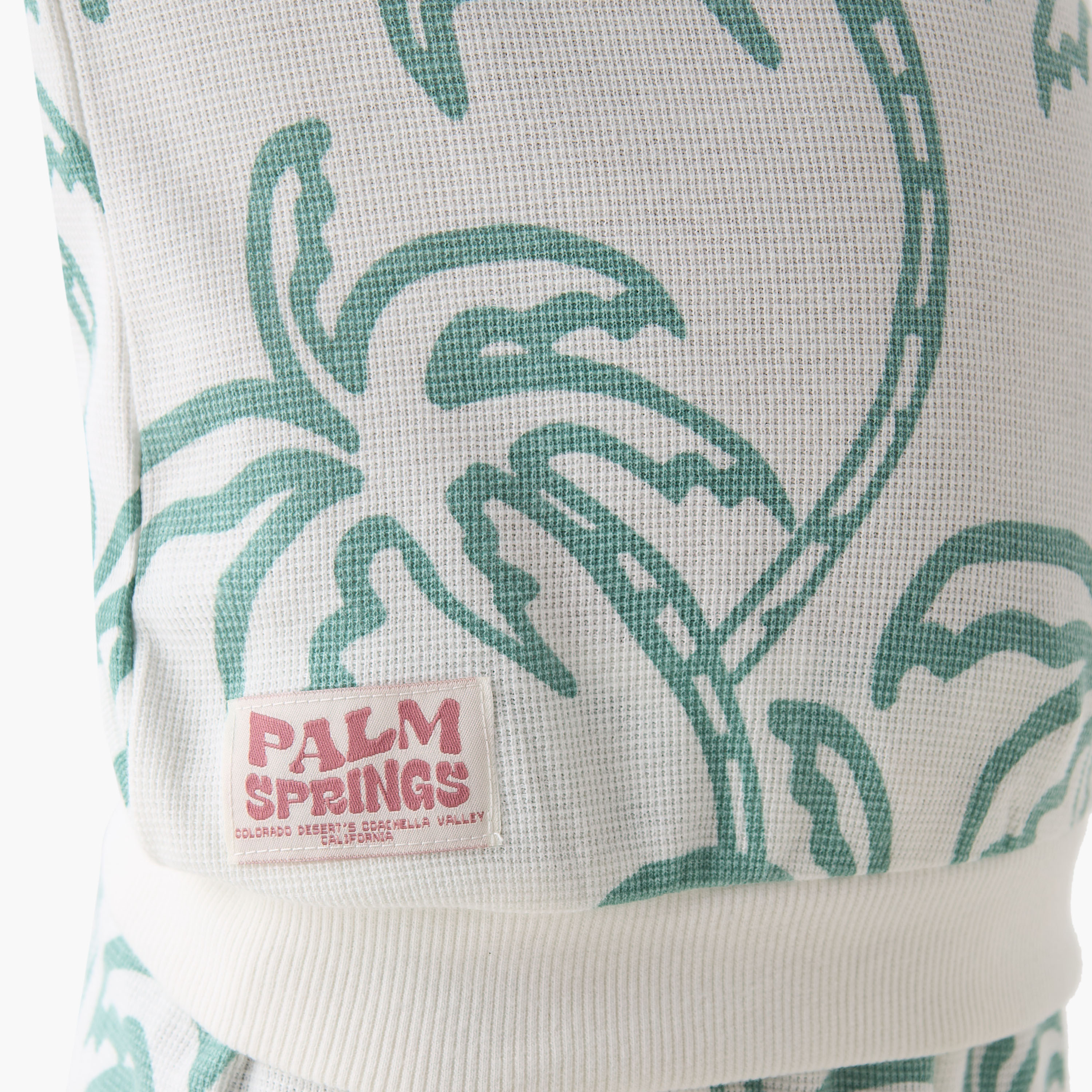 Juniors Cotton Crew Neck Long Sleeves Pyjama Set with Palm Tree Print-boys-clothing-nightwear-image-6