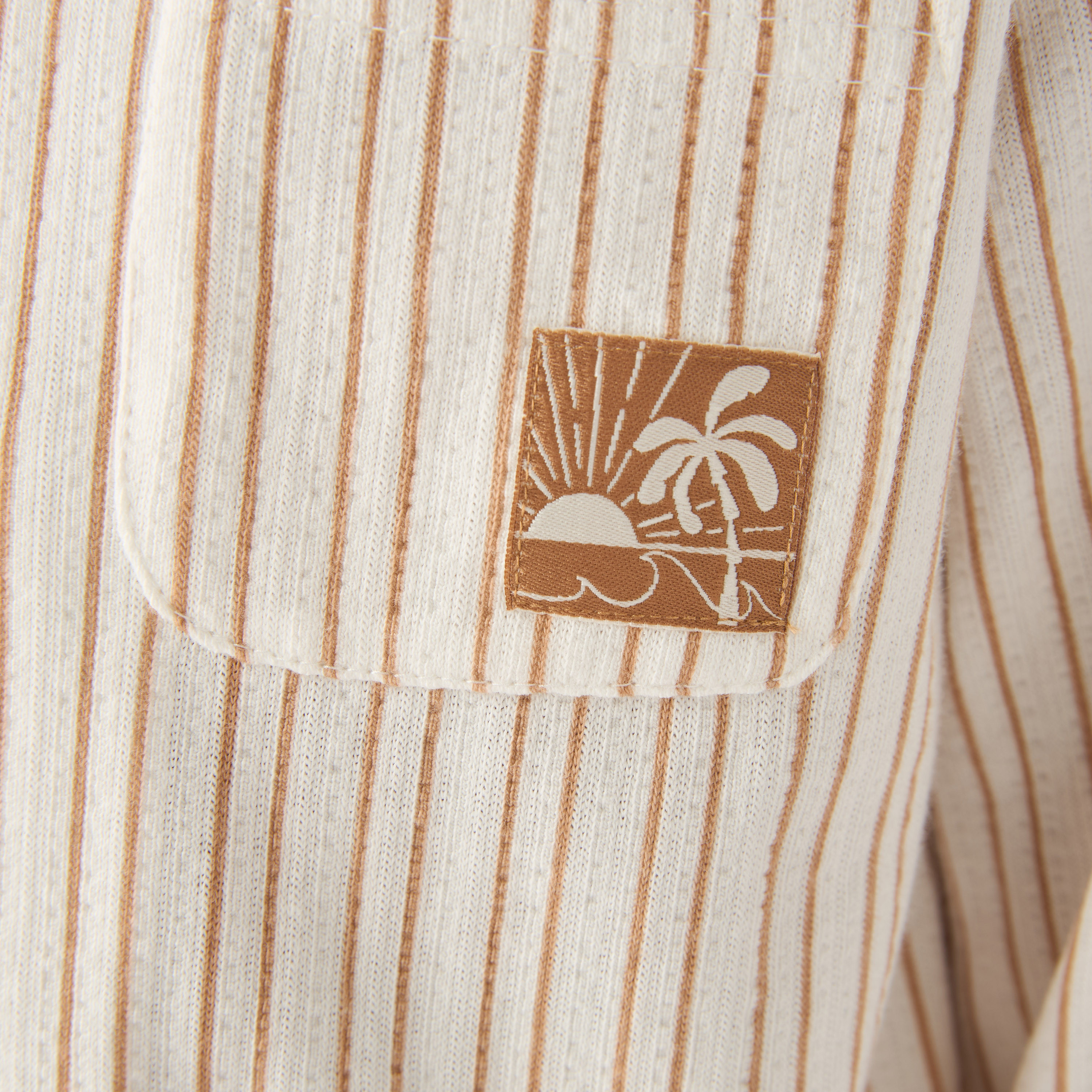 Juniors Cotton Collared Long Sleeves Pyjama Set with Stripes-boys-clothing-nightwear-image-6