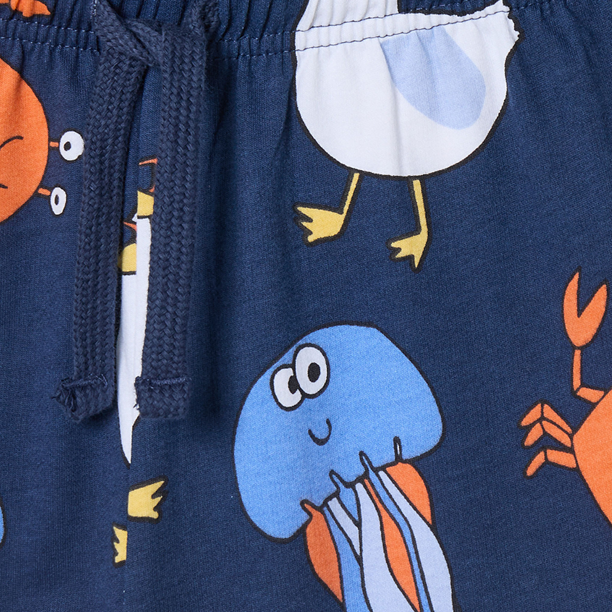 طقم بيجاما قطن بطبعات المحيط وأكمام قصيرة وياقة ضيقة من جونيورز-boys-clothing-nightwear-image-6