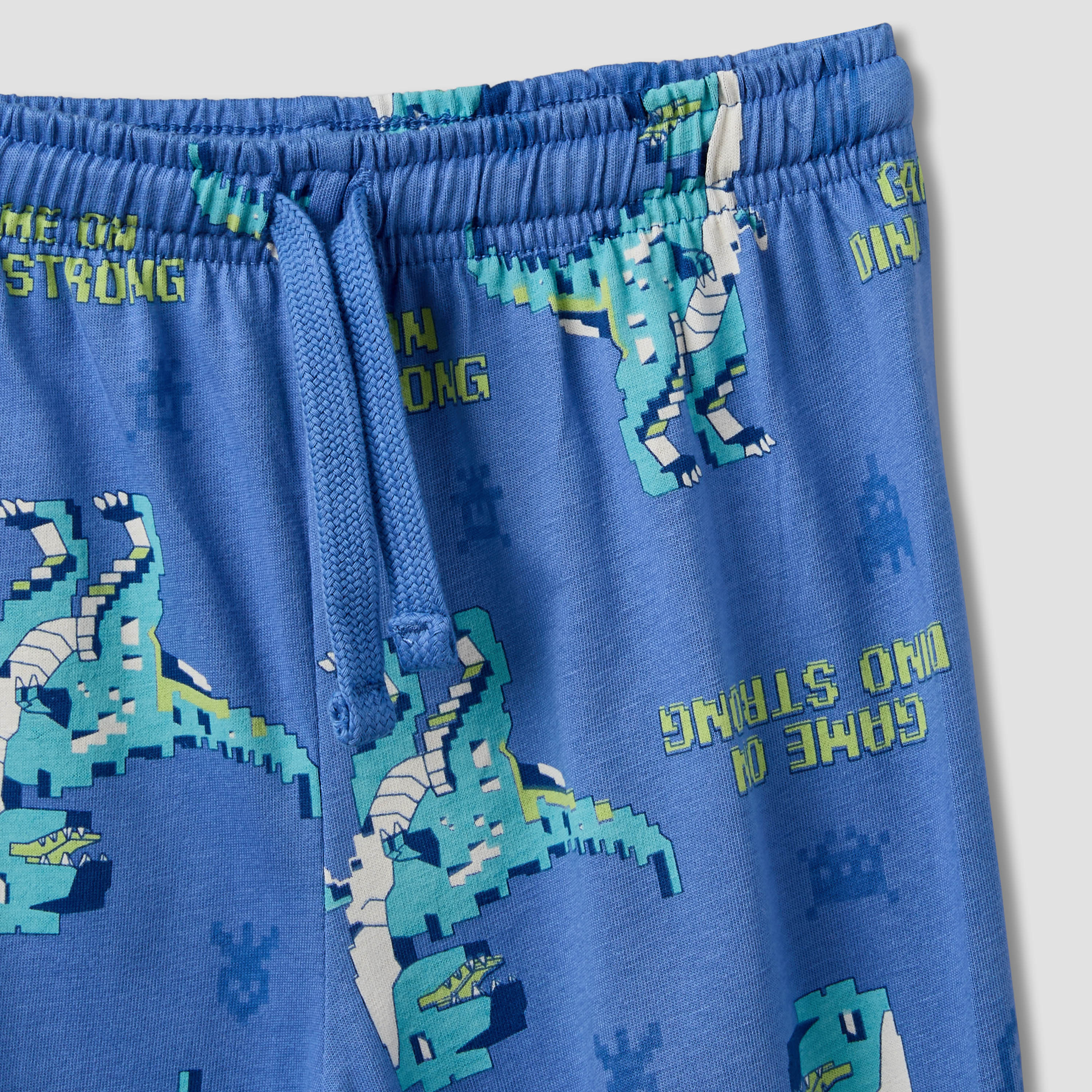 Pack of 2 Juniors Cotton Crew Neck Long Sleeves Pyjama Set with Graphic Print-boys-clothing-nightwear-image-12