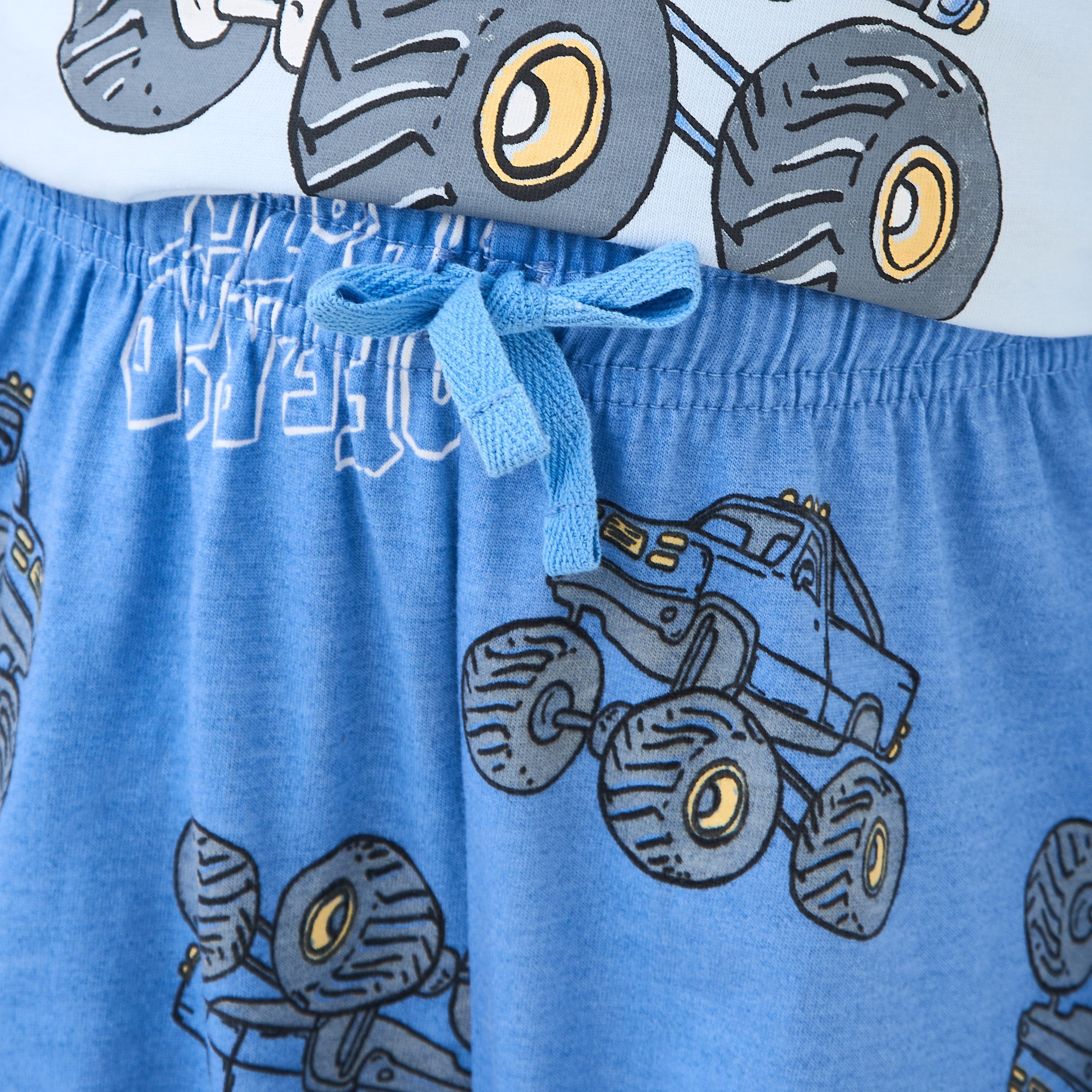 طقم بيجاما قطن بياقة مستديرة وأكمام طويلة وطبعات من جونيورز-boys-clothing-nightwear-image-1