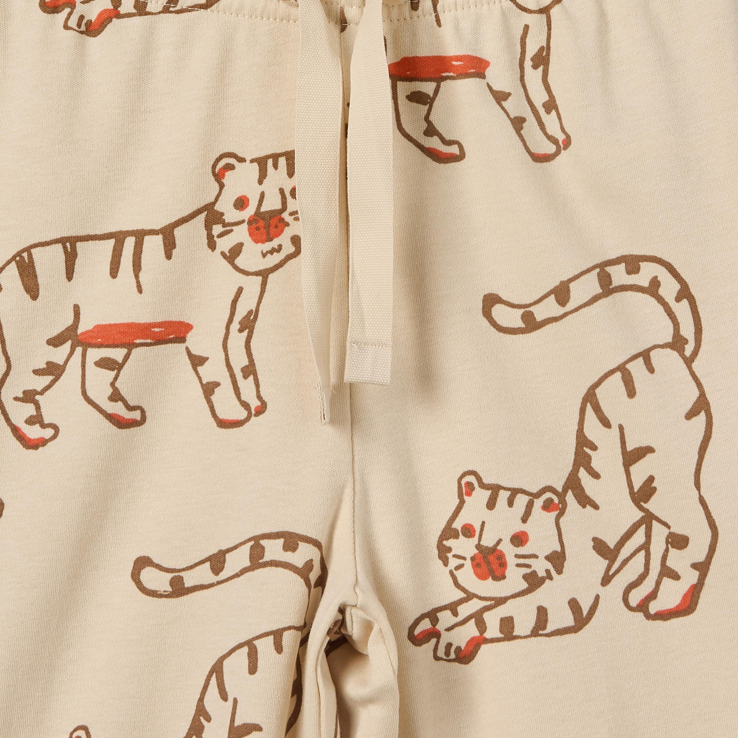 طقم بيجاما قطن بطبعات نمر وياقة ضيقة وأكمام قصيرة من جونيورز-boys-clothing-nightwear-image-6