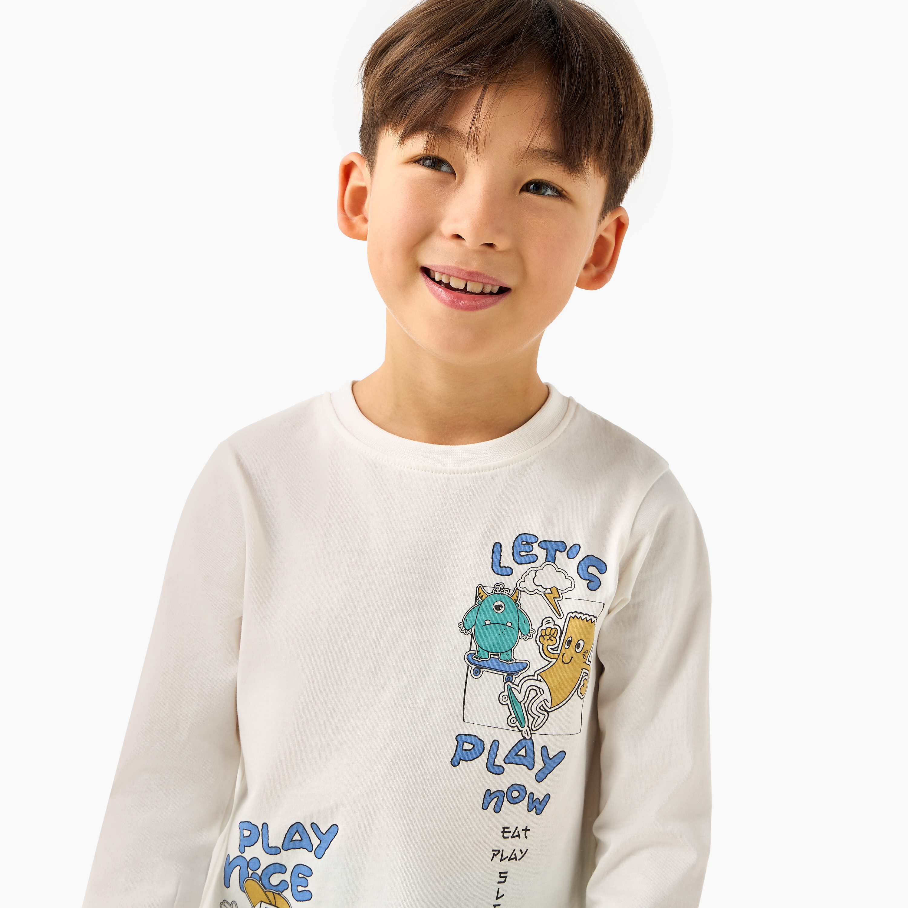 Juniors Cotton Round Neck Long Sleeve Pyjama Set with Wild Animal Print-promo_babyshop_Buy2for69_UAE130126-image-5