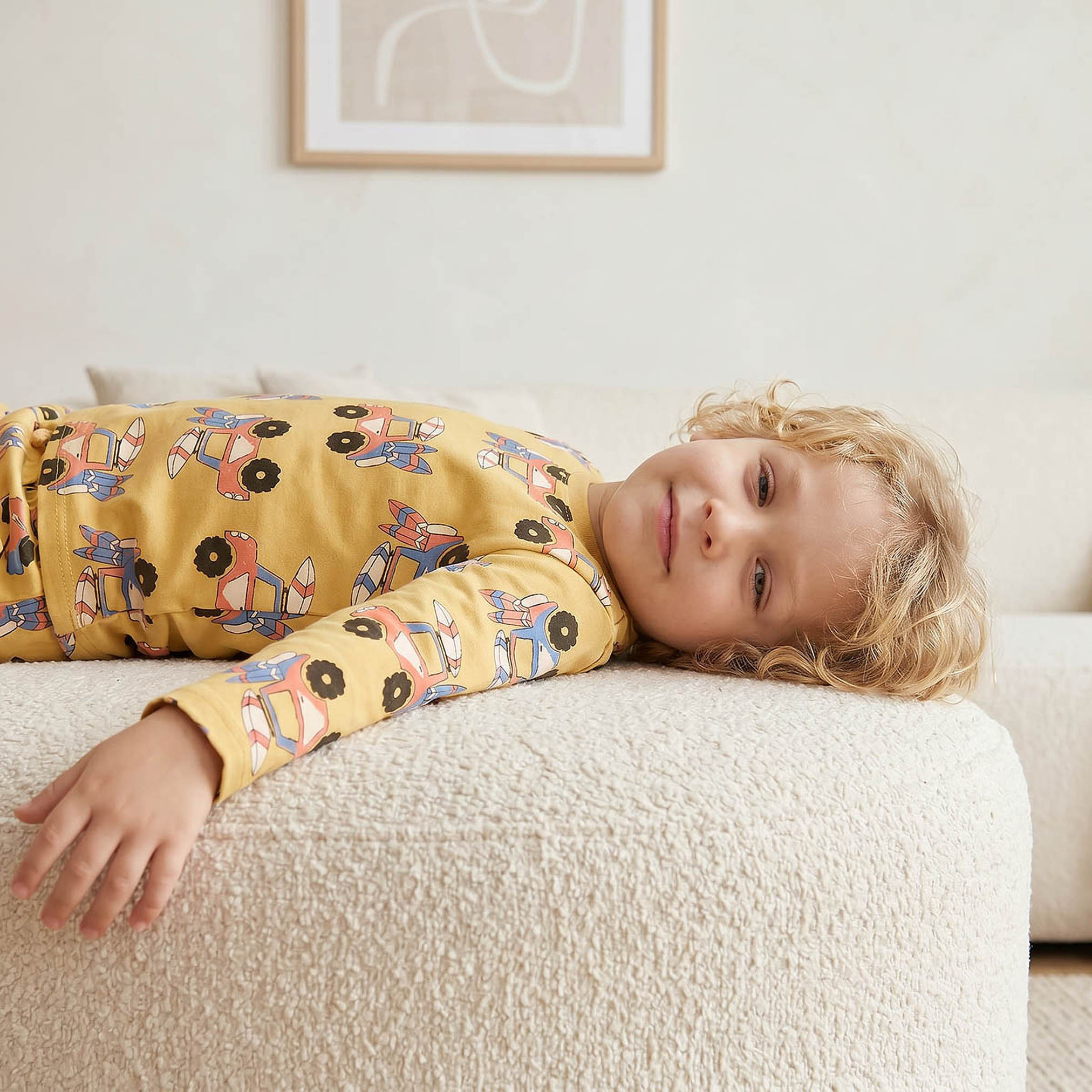 طقم بيجاما قطن بياقة مستديرة وأكمام طويلة بطبعات مركبات من جونيورز-boys-clothing-nightwear-image-8