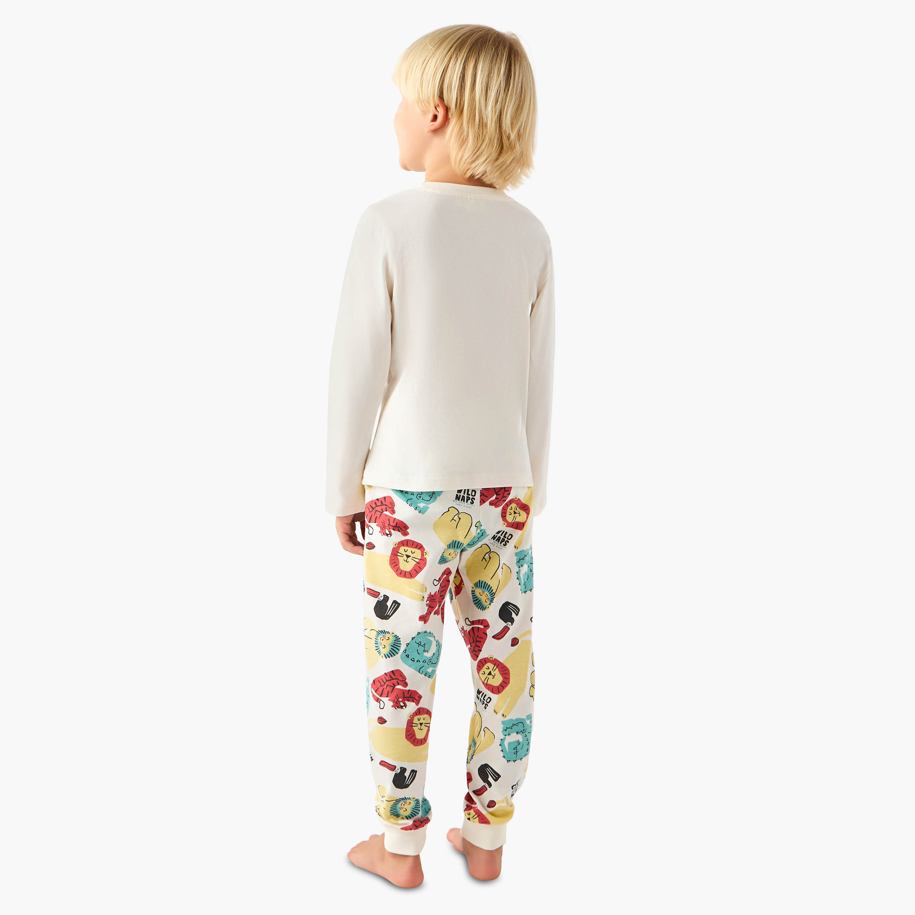 طقم بيجاما قطن بياقة مستديرة وأكمام طويلة من جونيورز-promo_babyshop_Buy2for69_UAE130126-image-4