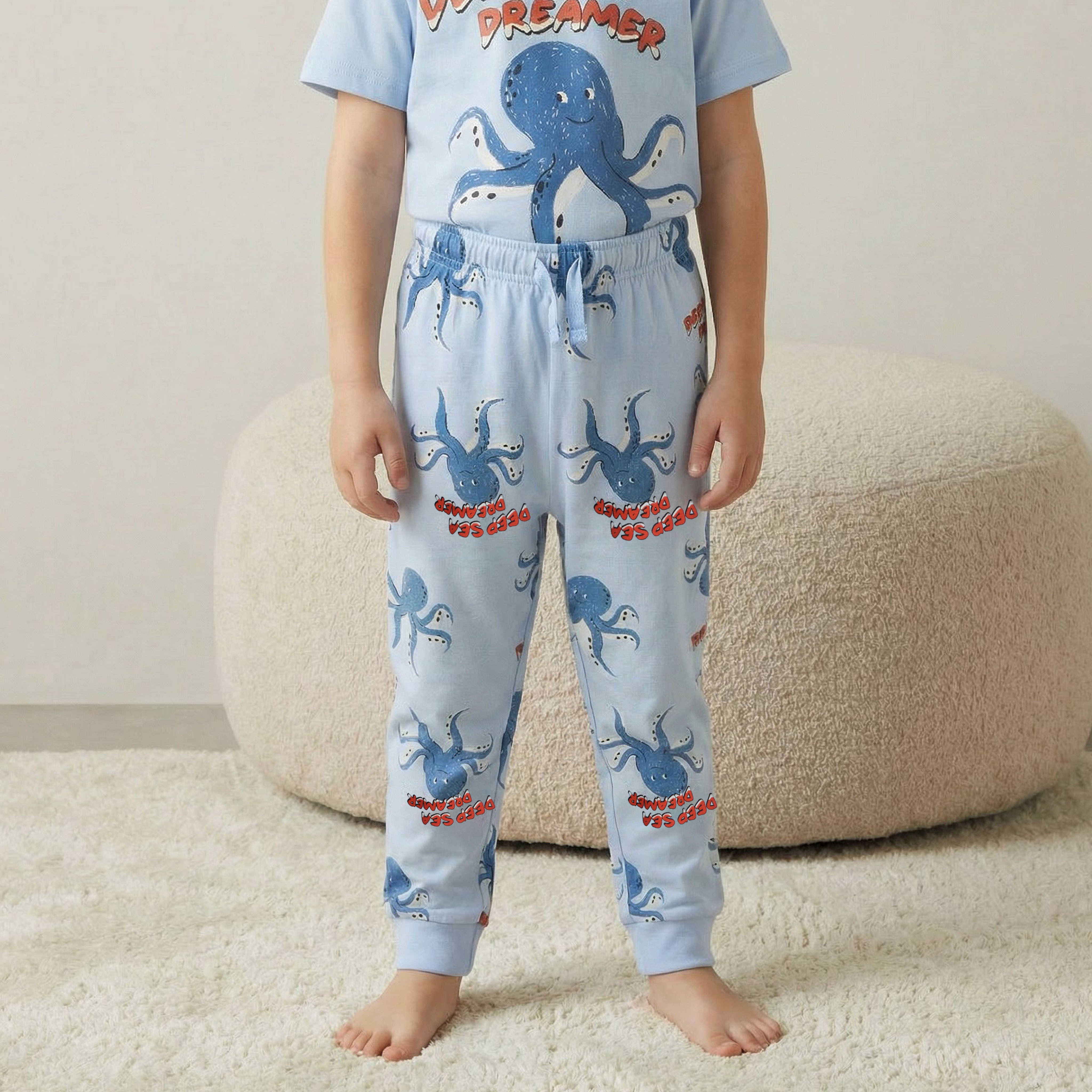 طقم بيجاما قطن بياقة ضيقة وأكمام قصيرة وطبعات من جونيورز-boys-clothing-nightwear-image-3