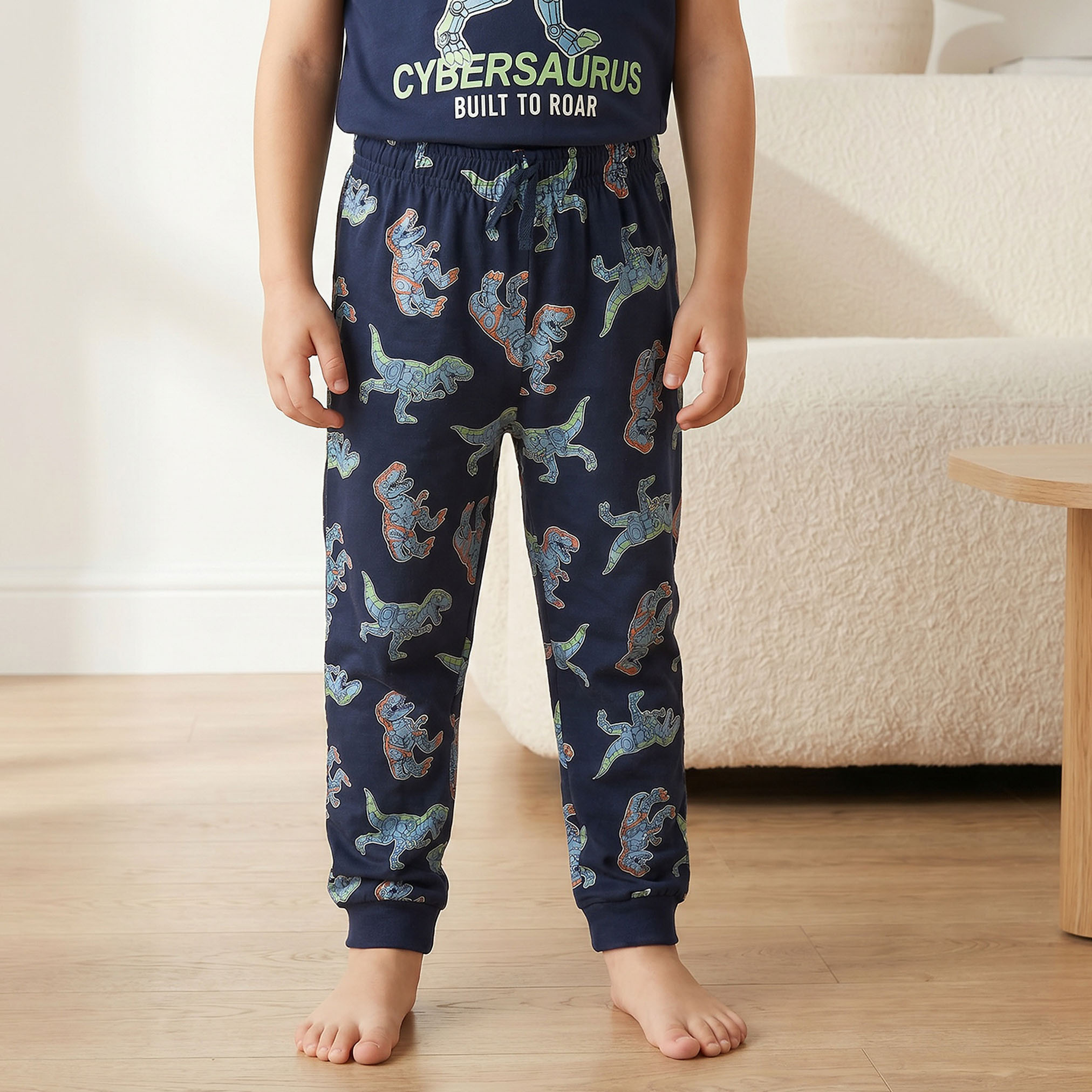 طقم بيجاما قطن بياقة ضيقة وأكمام قصيرة وطبعات من جونيورز-boys-clothing-nightwear-image-3