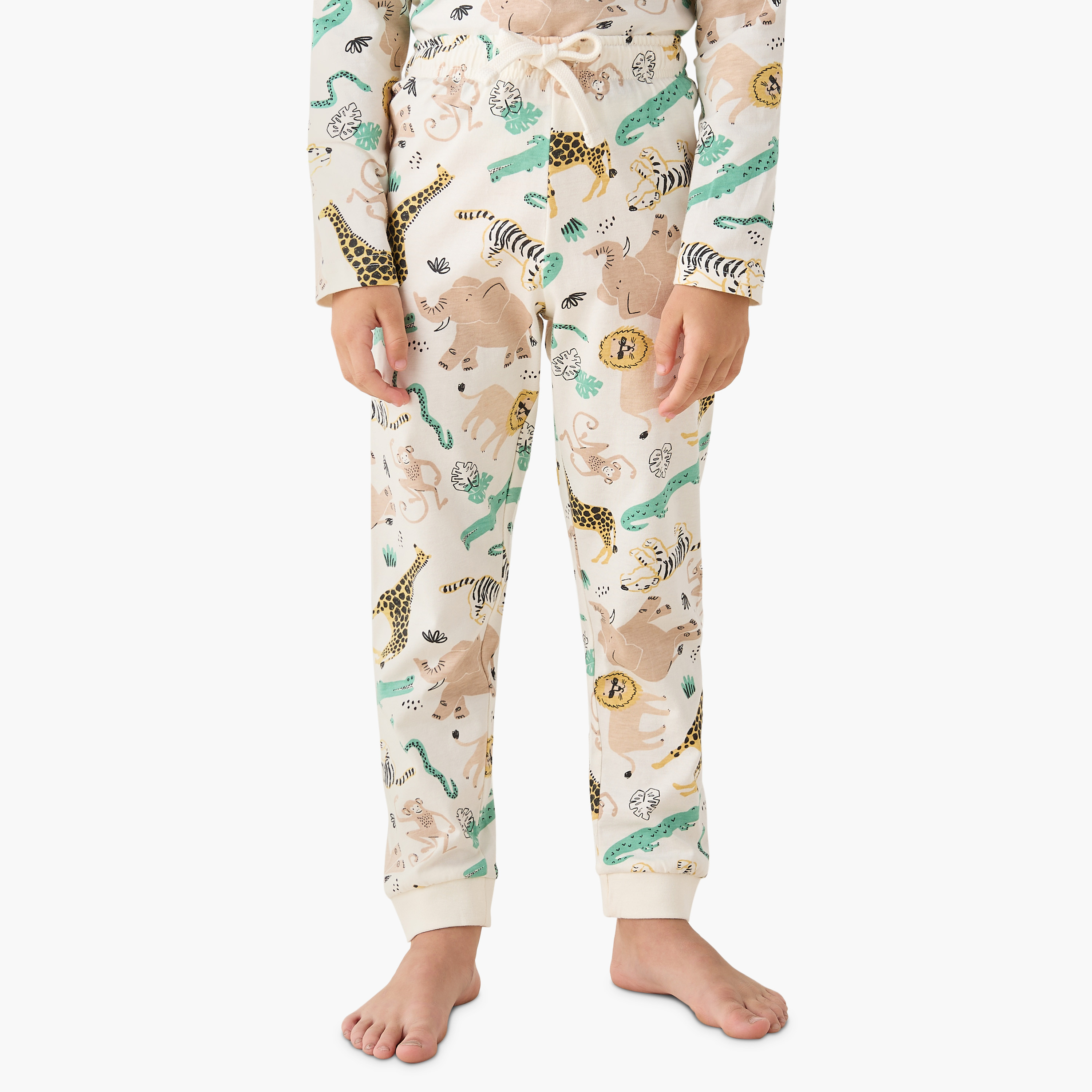 Juniors Cotton Crew Neck Long Sleeves Pyjama Set with Dinosaur Print-promo_babyshop_Buy2for69_UAE130126-image-4