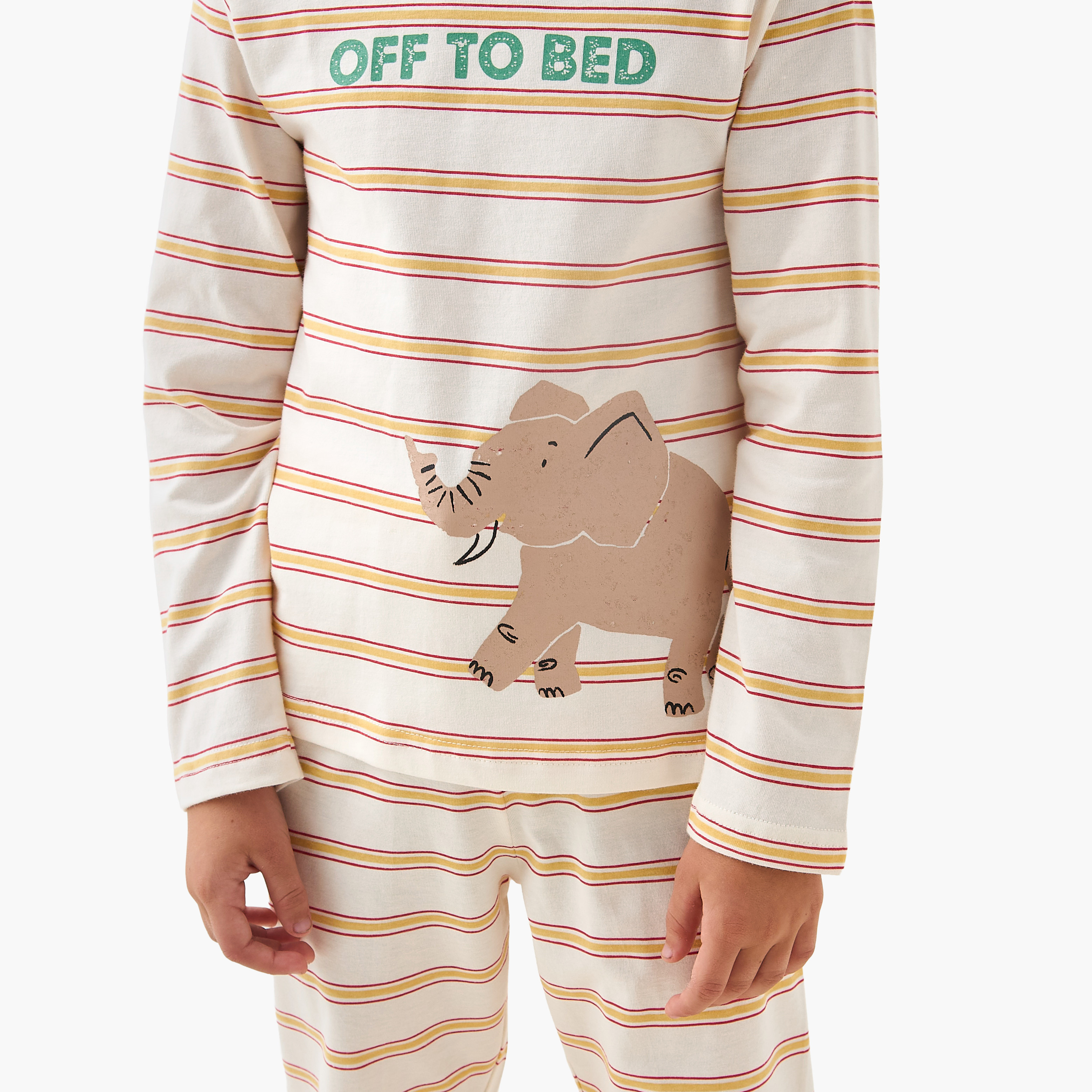 Juniors Cotton Crew Neck Long Sleeves Pyjama Set with Wild Animal Print-promo_babyshop_Buy2for69_UAE130126-image-5
